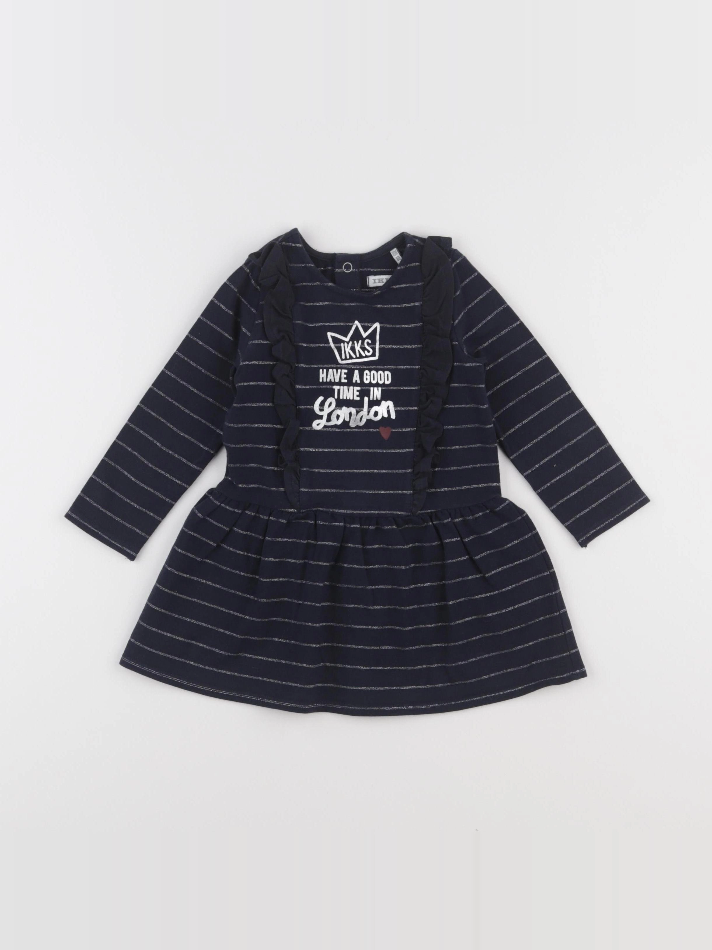 IKKS - robe bleu - 18 mois