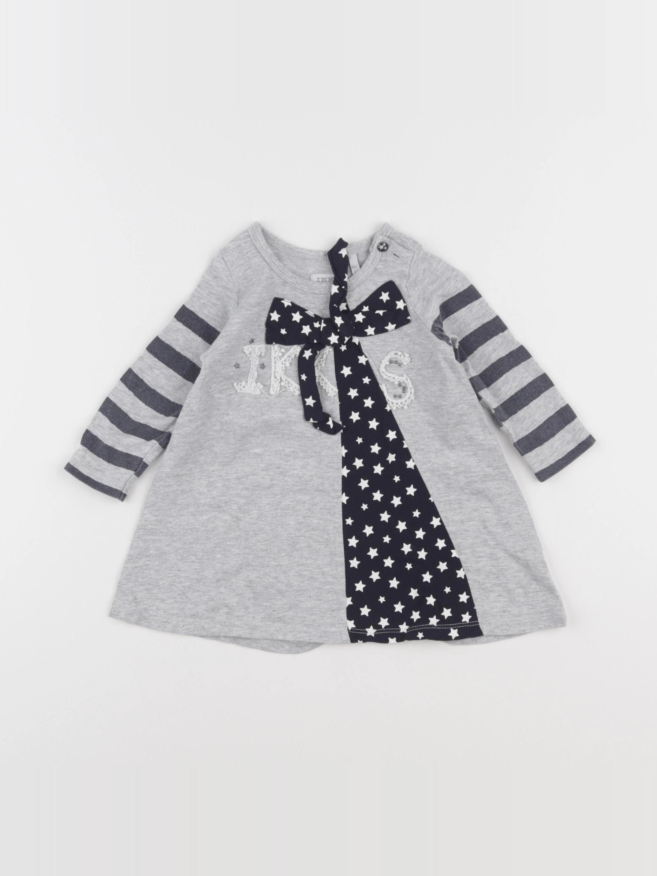 IKKS - robe gris - 6 mois