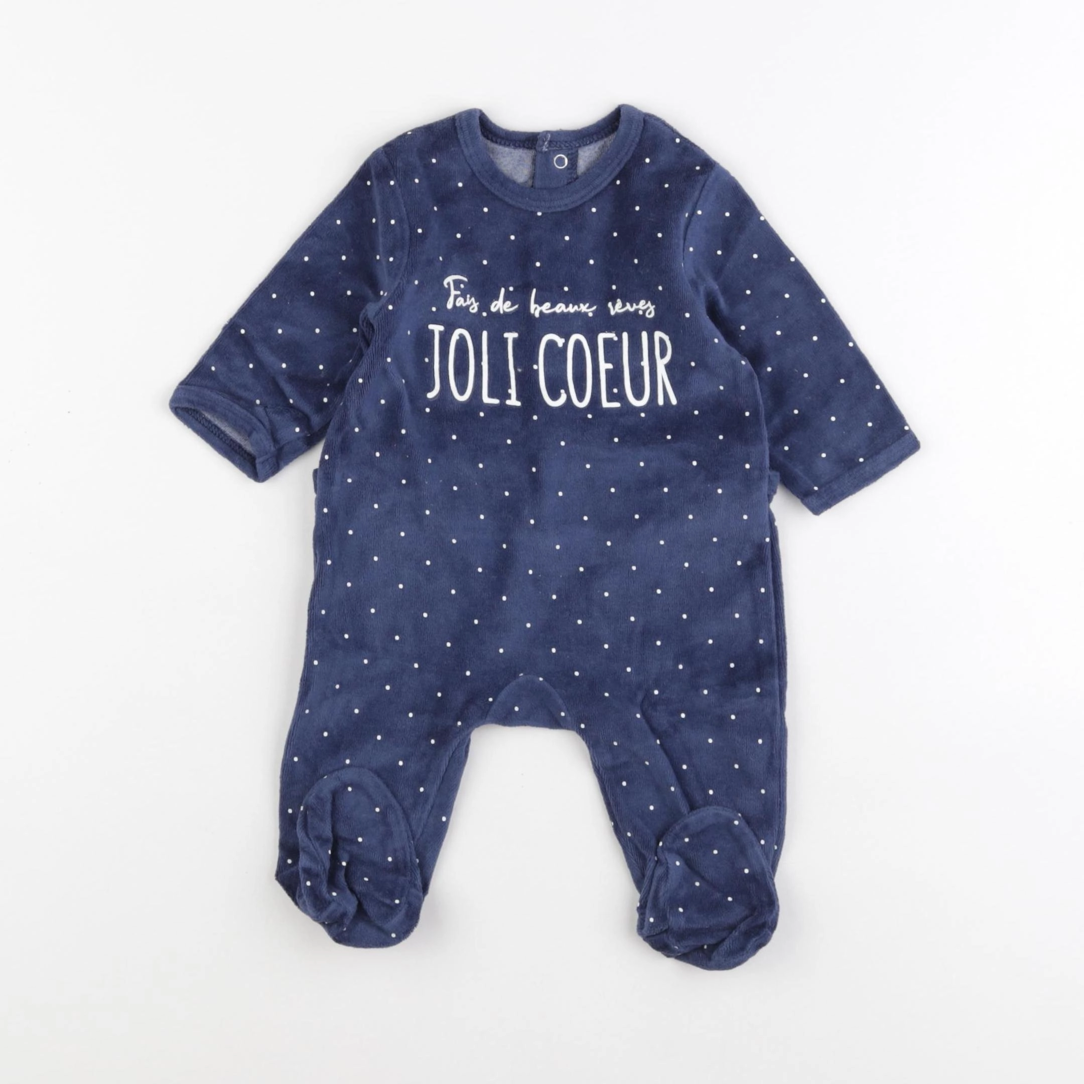 La Redoute - pyjama velours bleu - 3 mois