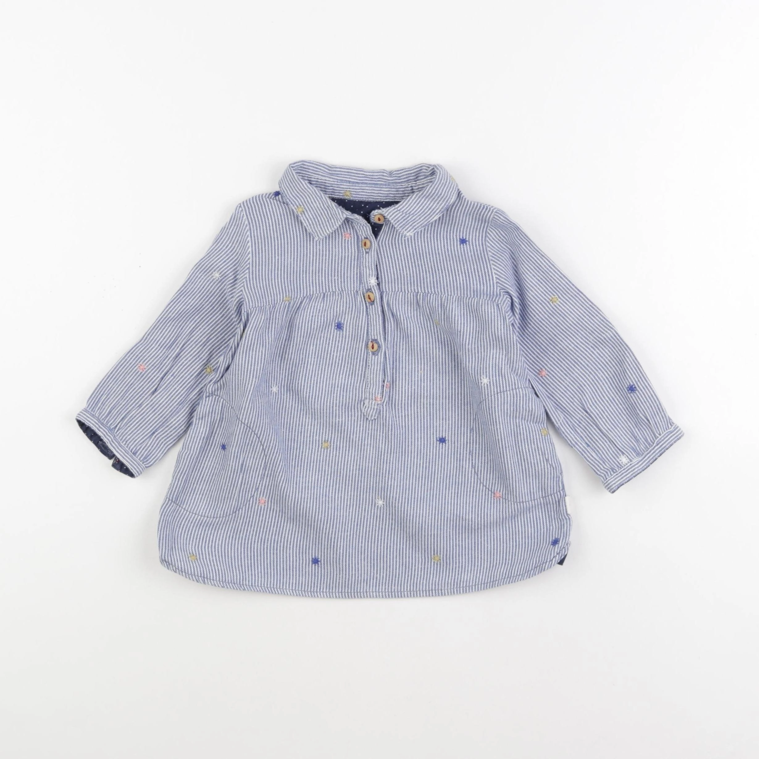 Zara - robe bleu - 9/12 mois