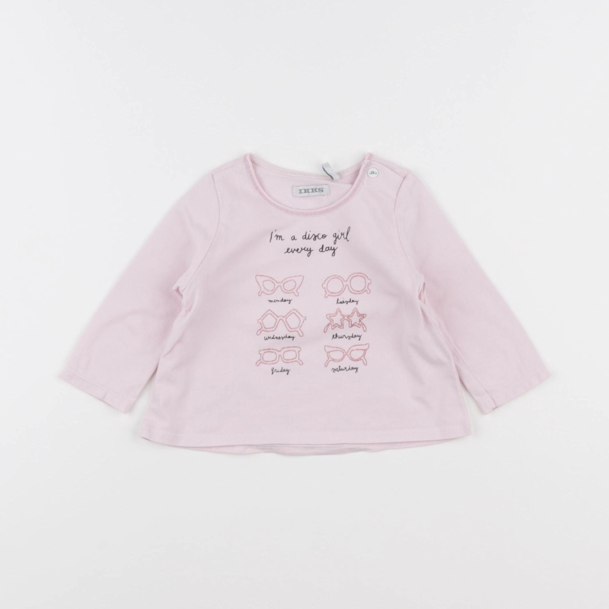 IKKS - tee-shirt rose - 6 mois