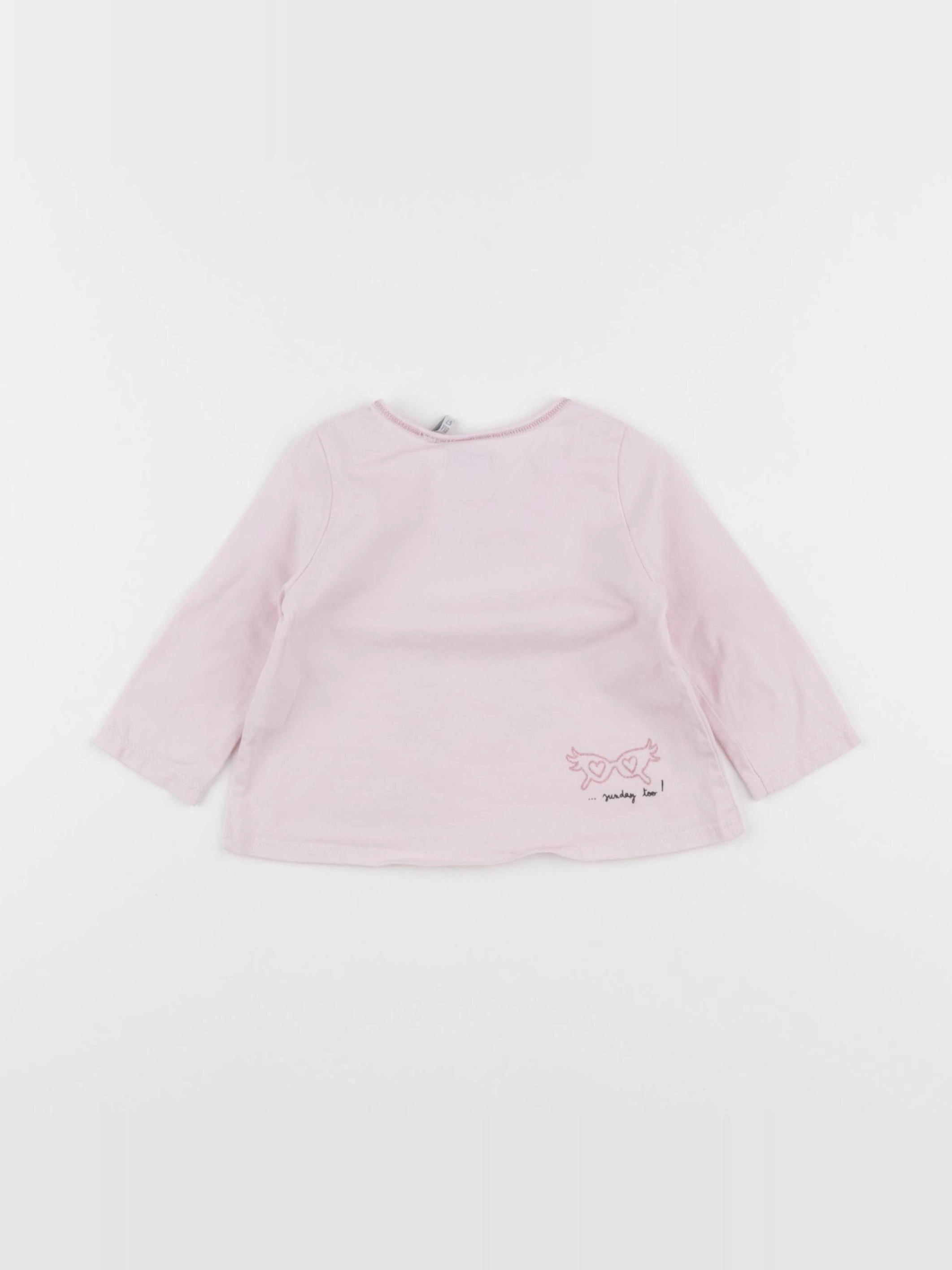 IKKS - tee-shirt rose - 6 mois