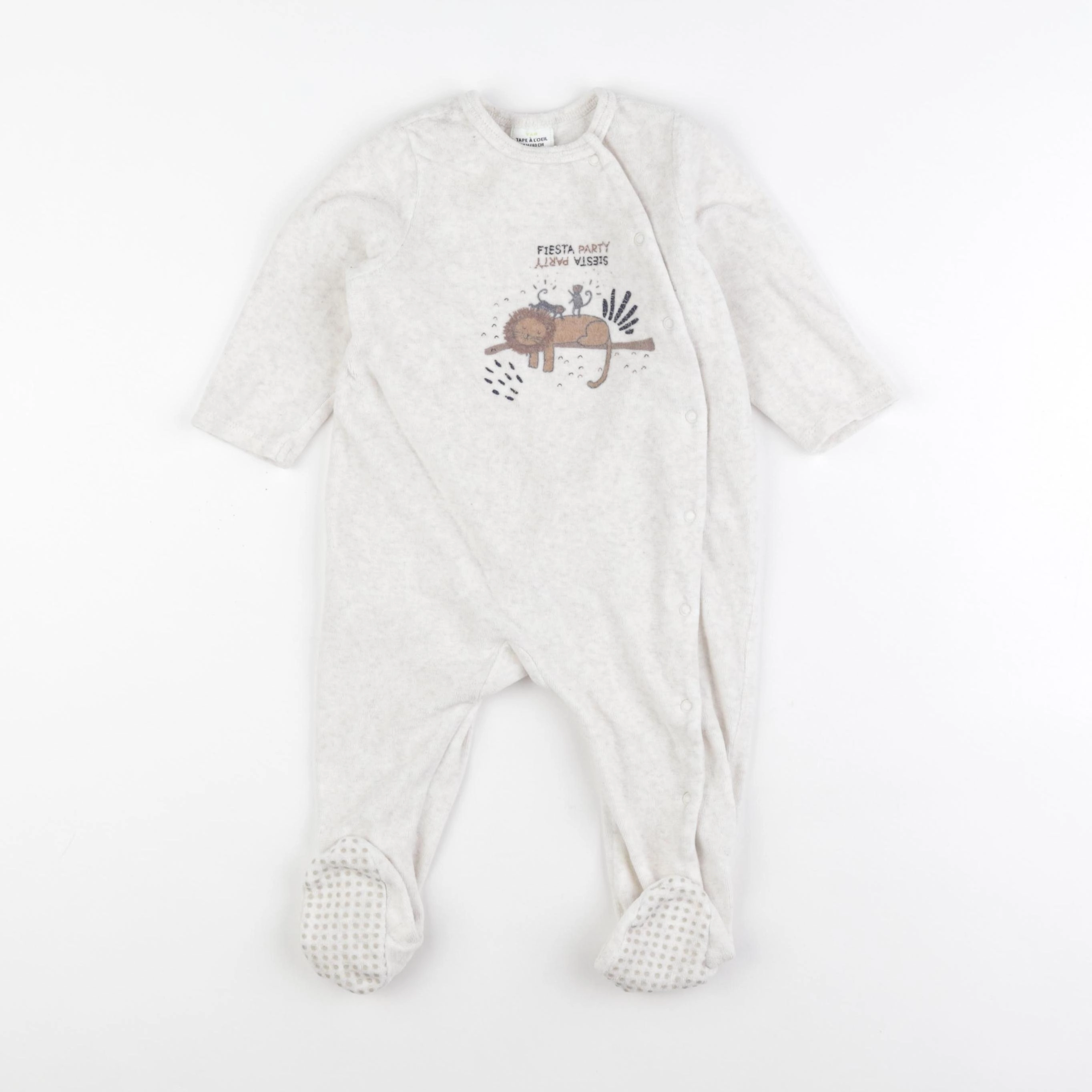 Tape à l'oeil - pyjama velours beige - 18 mois