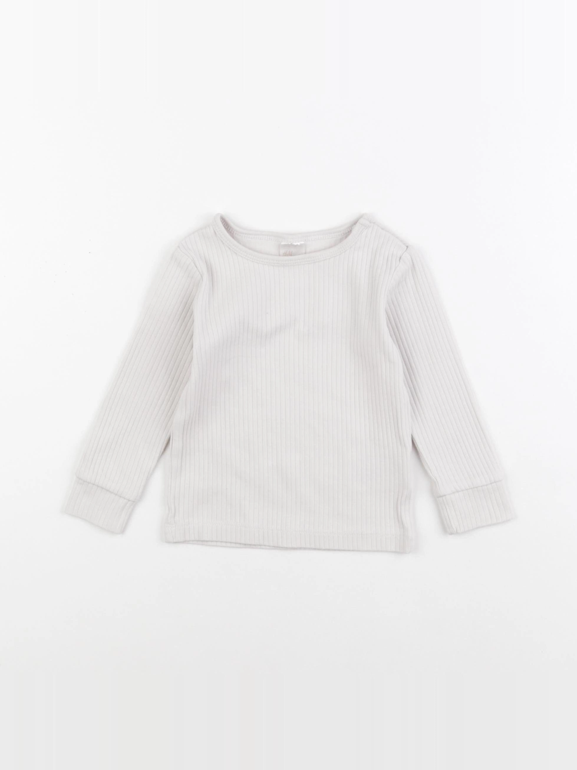 H&M - tee-shirt beige - 9/12 mois