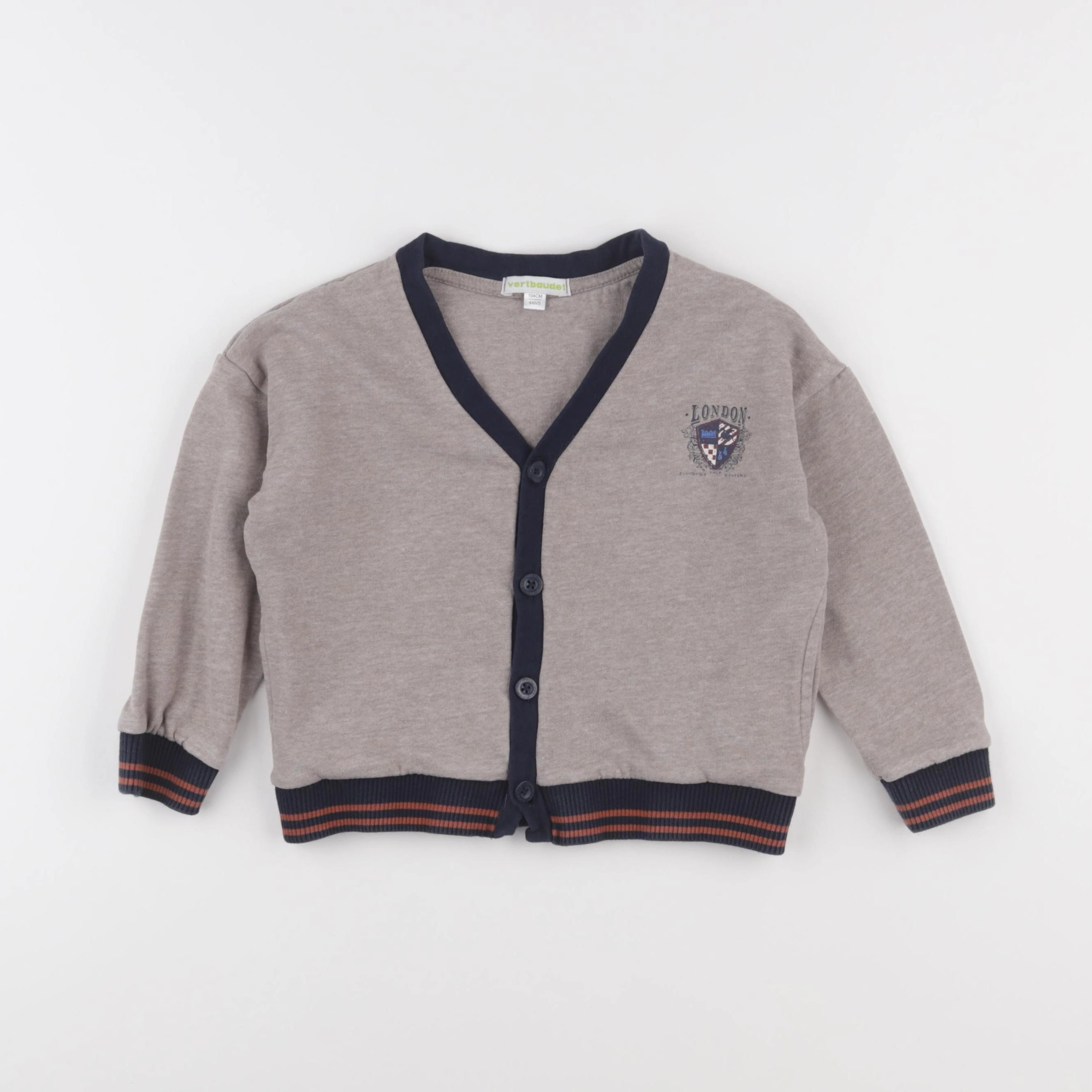Vertbaudet - gilet marron - 4 ans