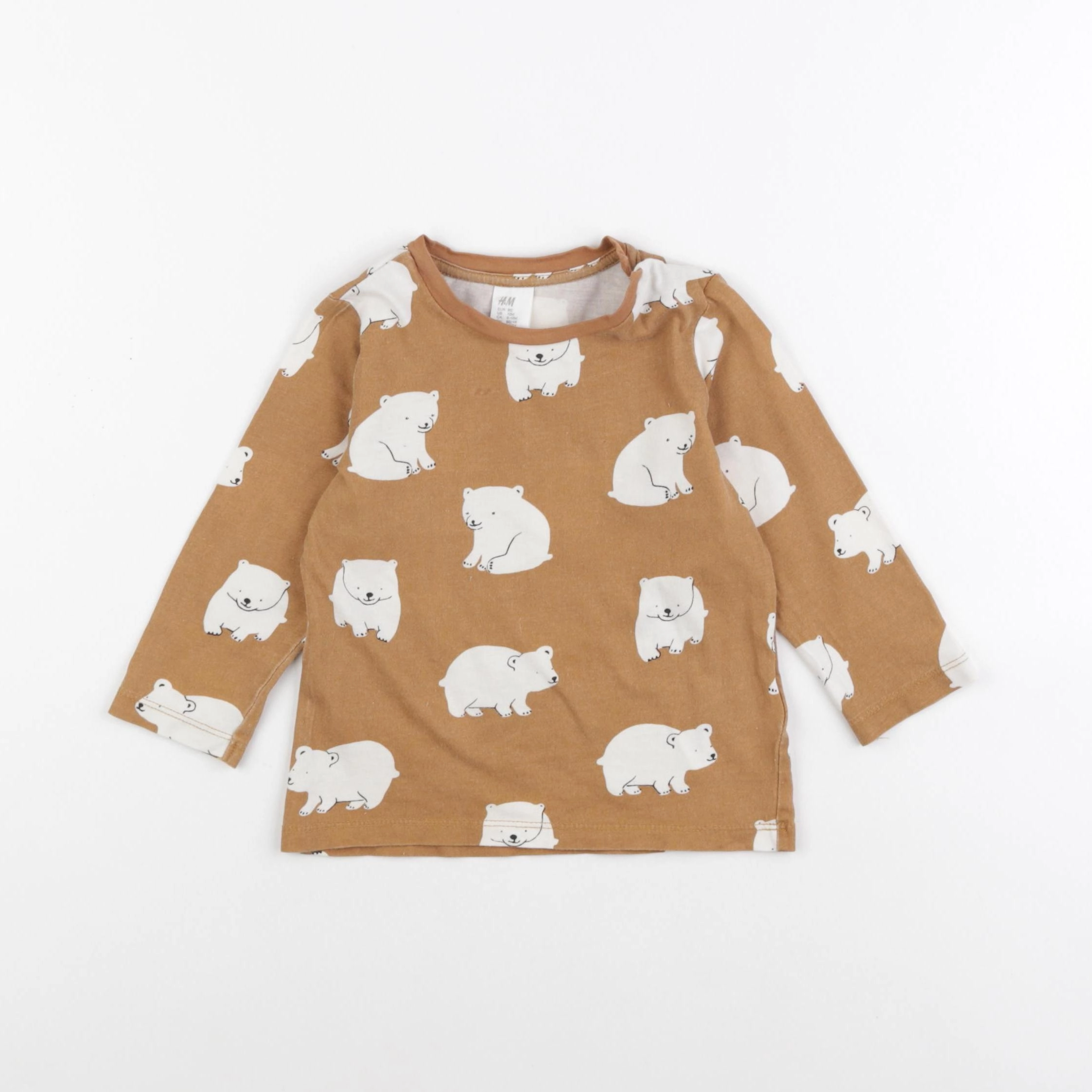 H&M - tee-shirt marron - 9/12 mois