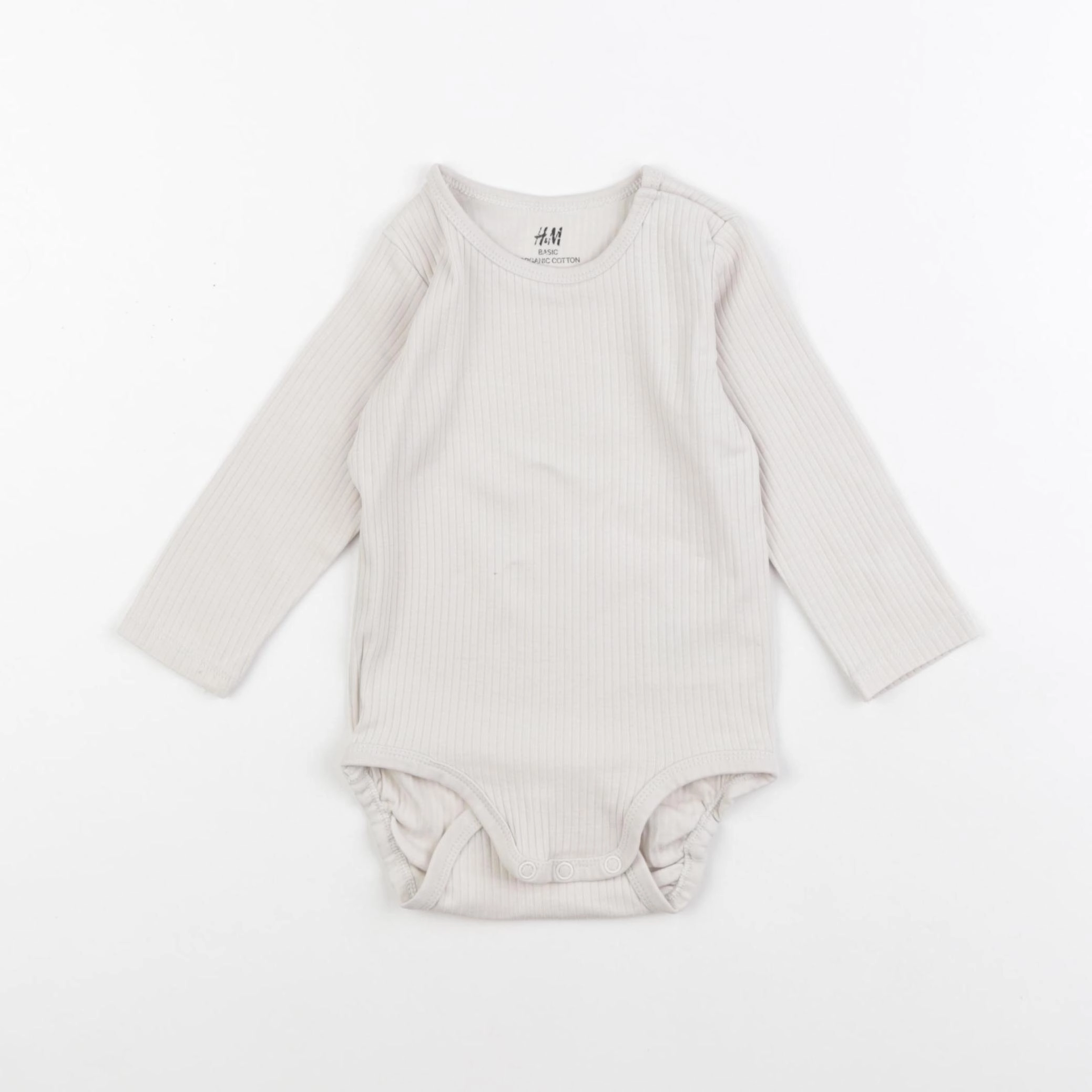 H&M - body beige - 6/9 mois