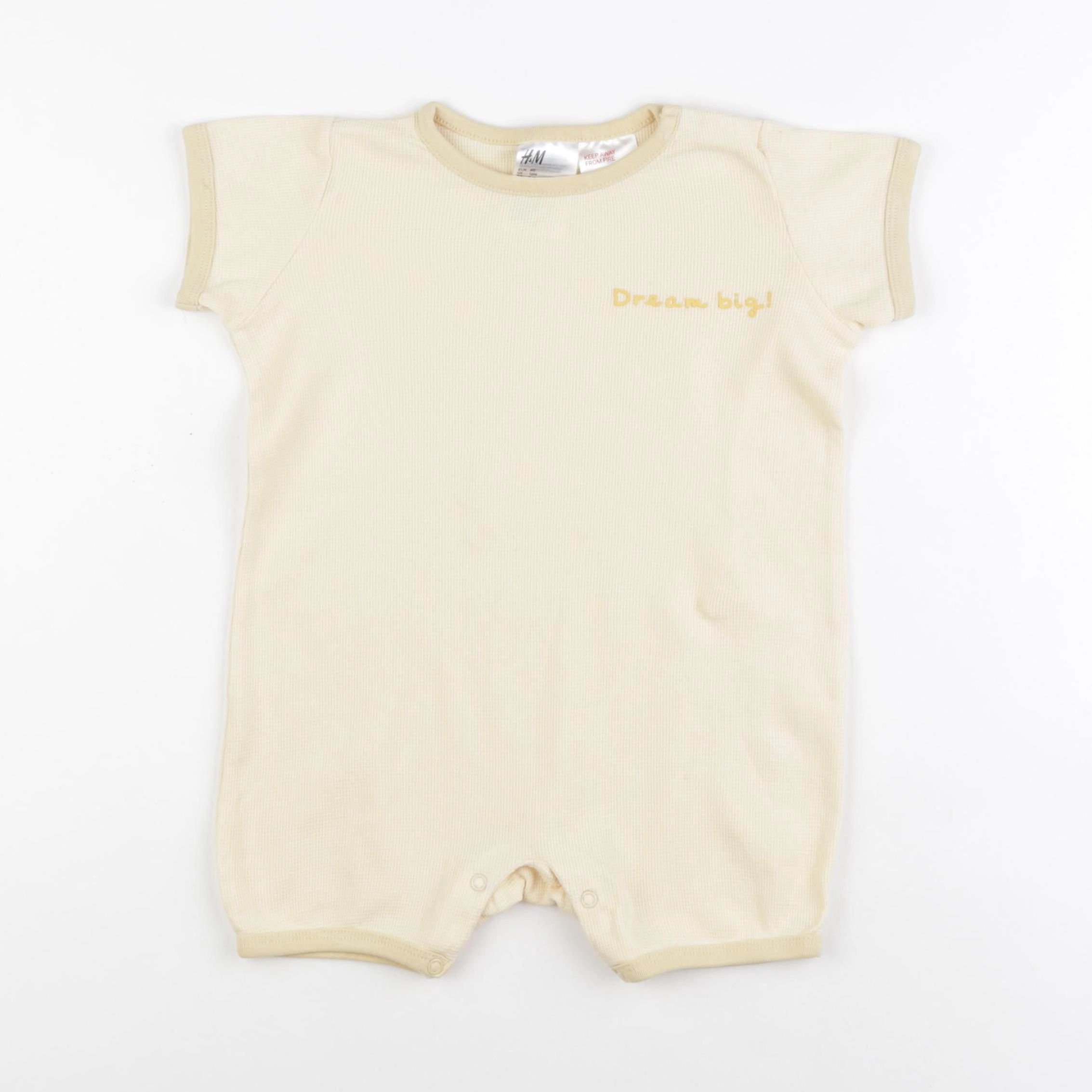 H&M - pyjama coton jaune - 9/12 mois