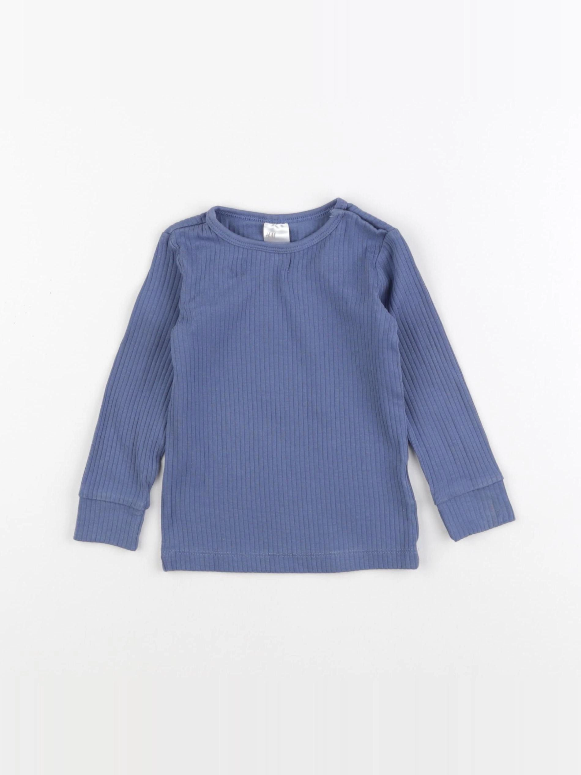 H&M - tee-shirt bleu - 9/12 mois