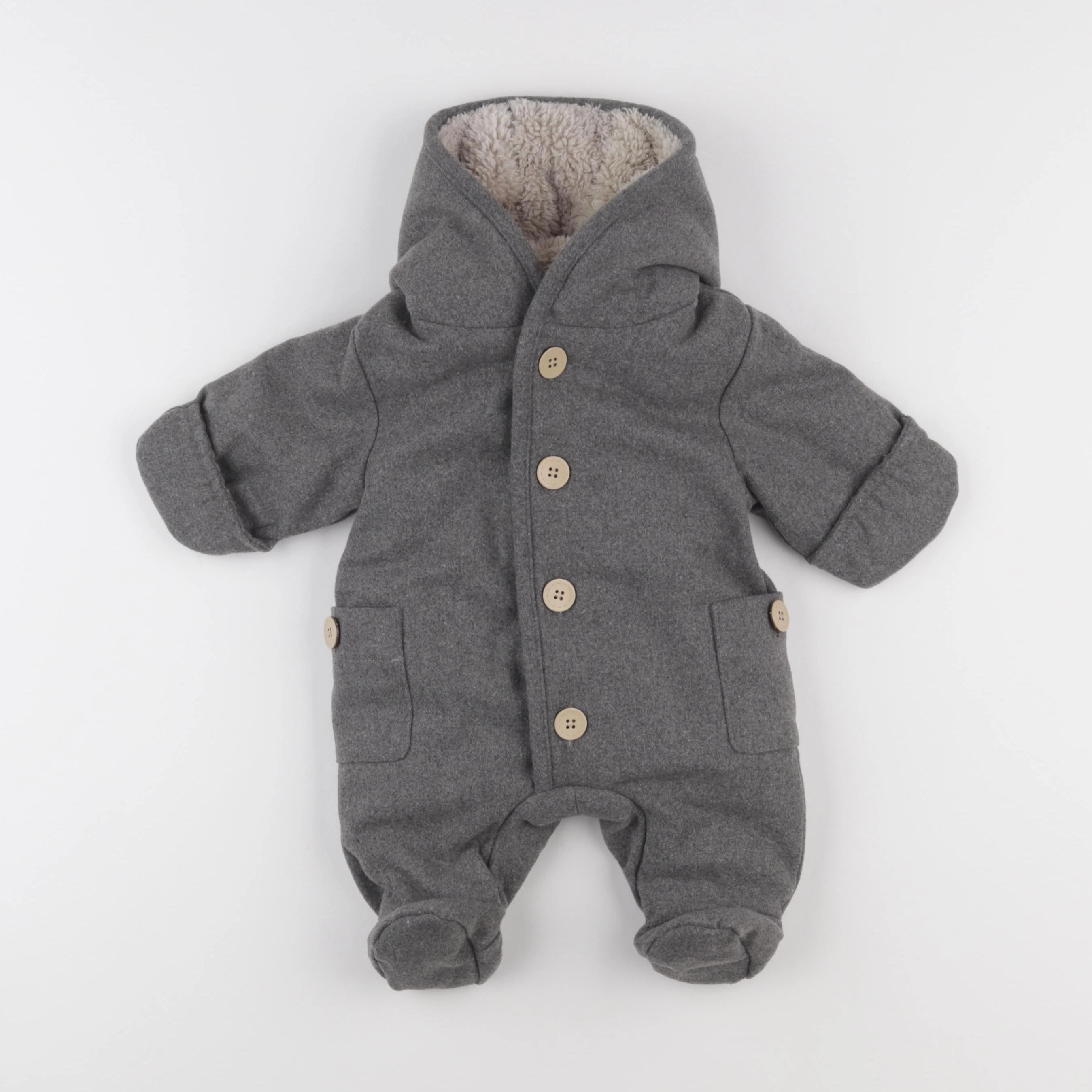 La Redoute - combi-pilote gris - 1 mois