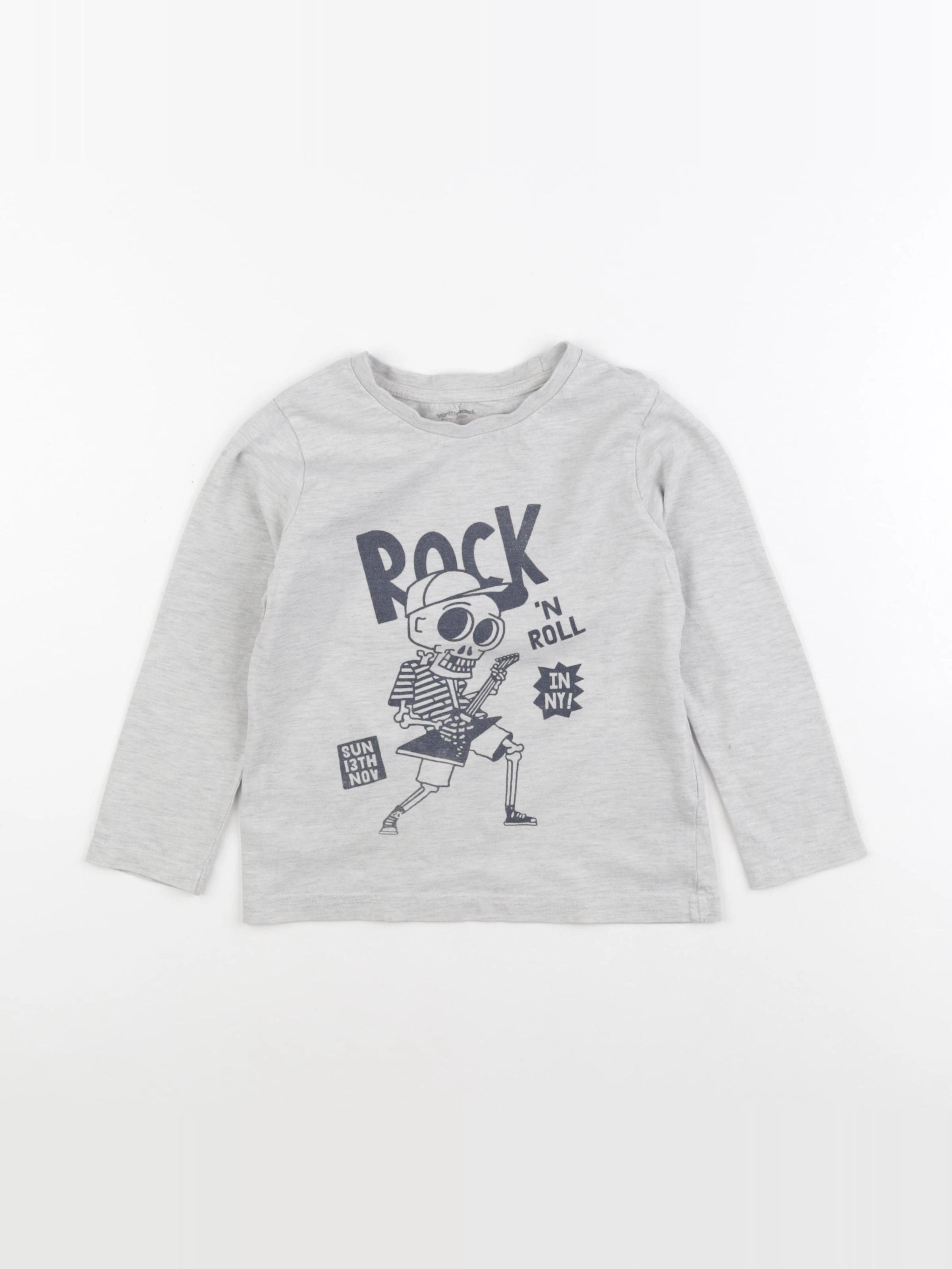Vertbaudet - tee-shirt gris - 6 ans