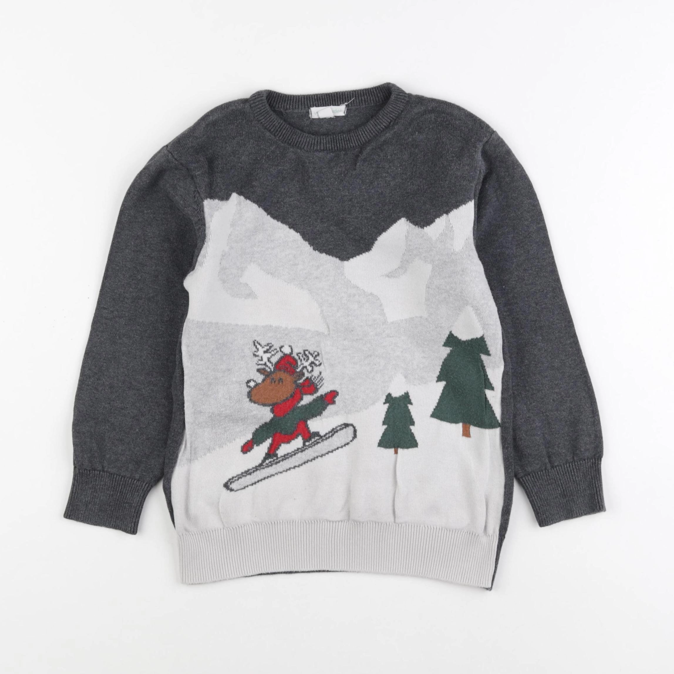 Vertbaudet - pull gris - 6 ans
