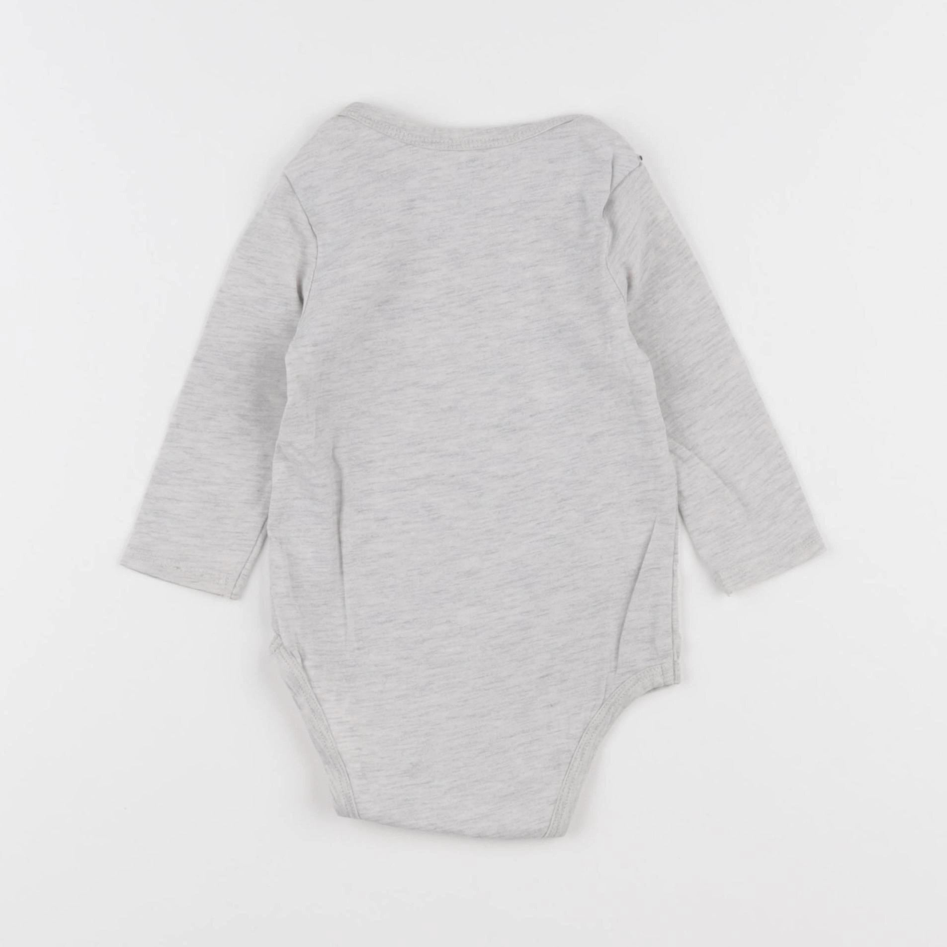 Tape à l'oeil - body gris - 9 mois