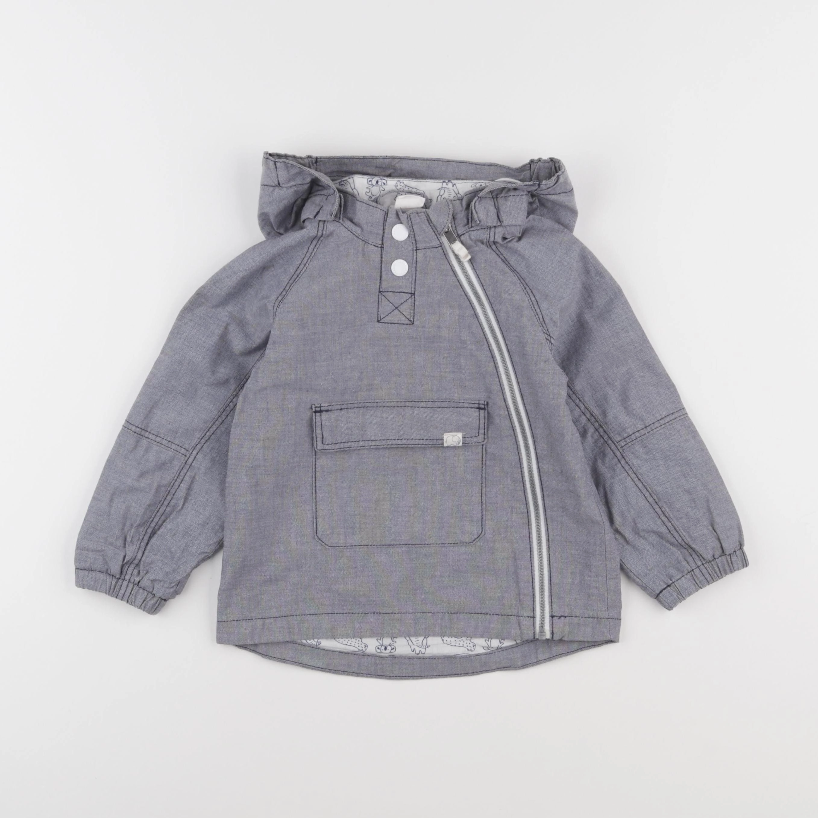 H&M - coupe-vent bleu - 12/24 mois