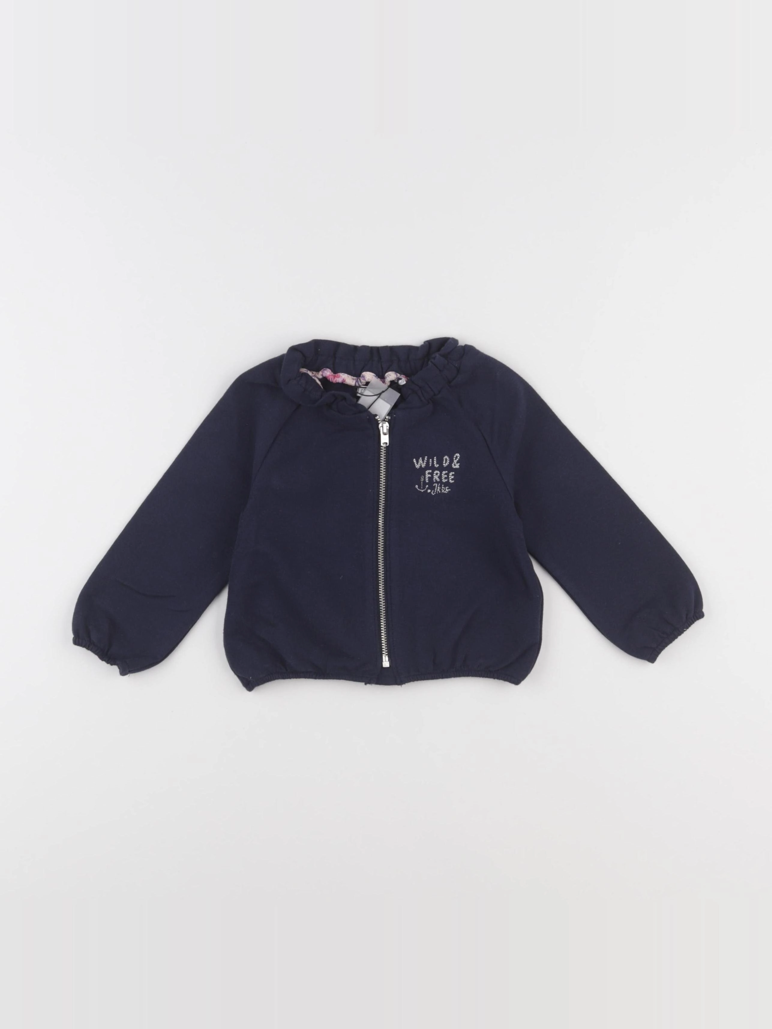 IKKS - sweat bleu - 12 mois