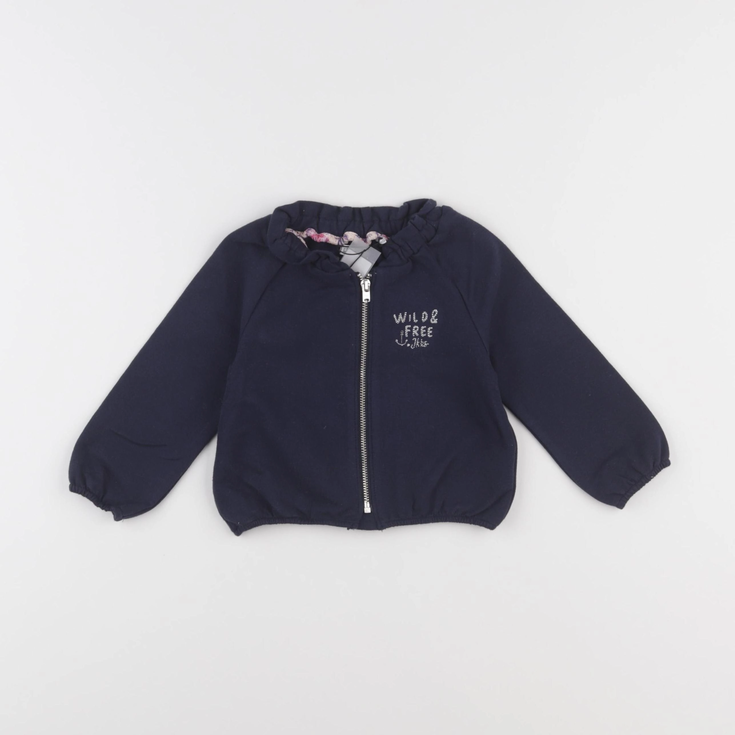 IKKS - sweat bleu - 12 mois
