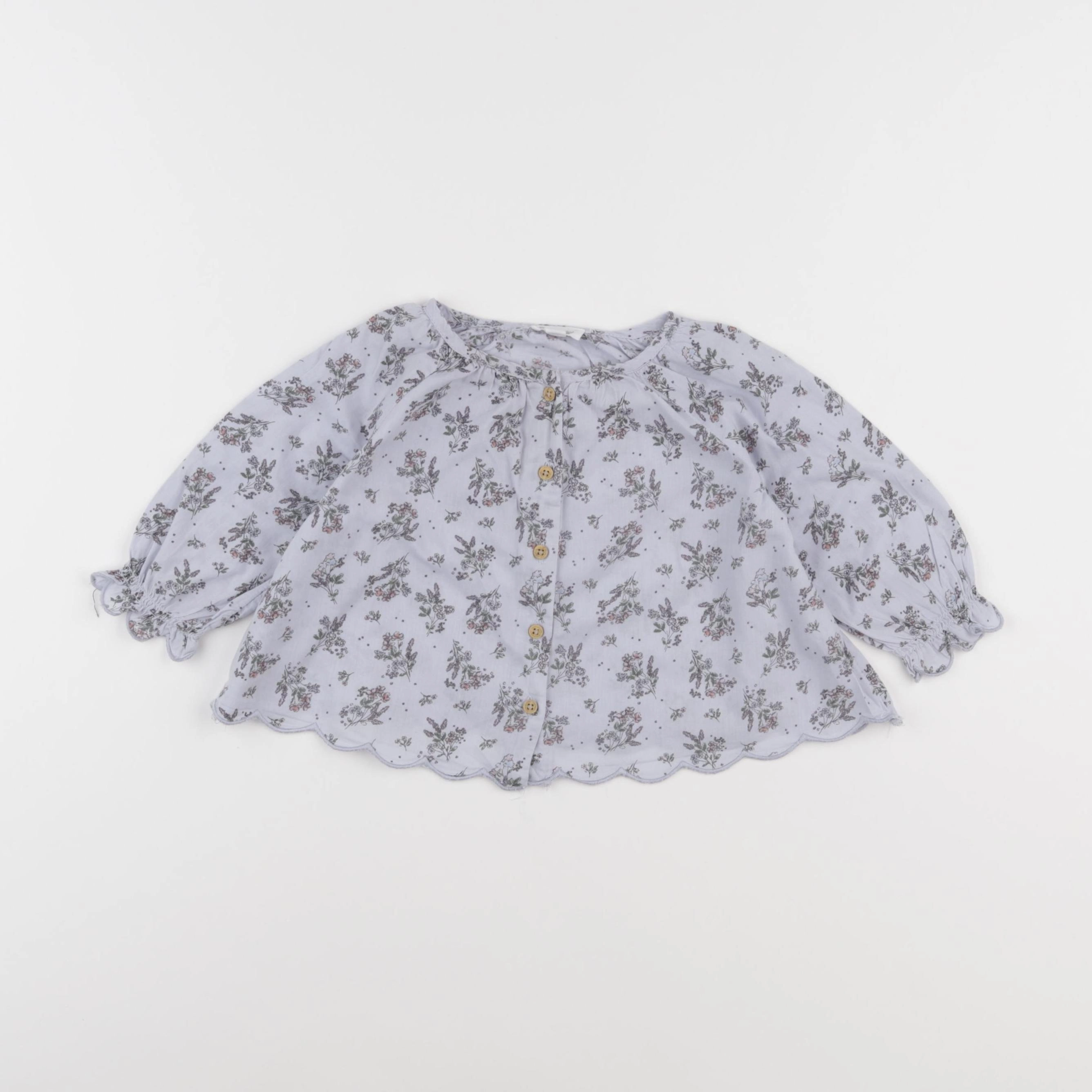 Vertbaudet - blouse bleu - 9 mois