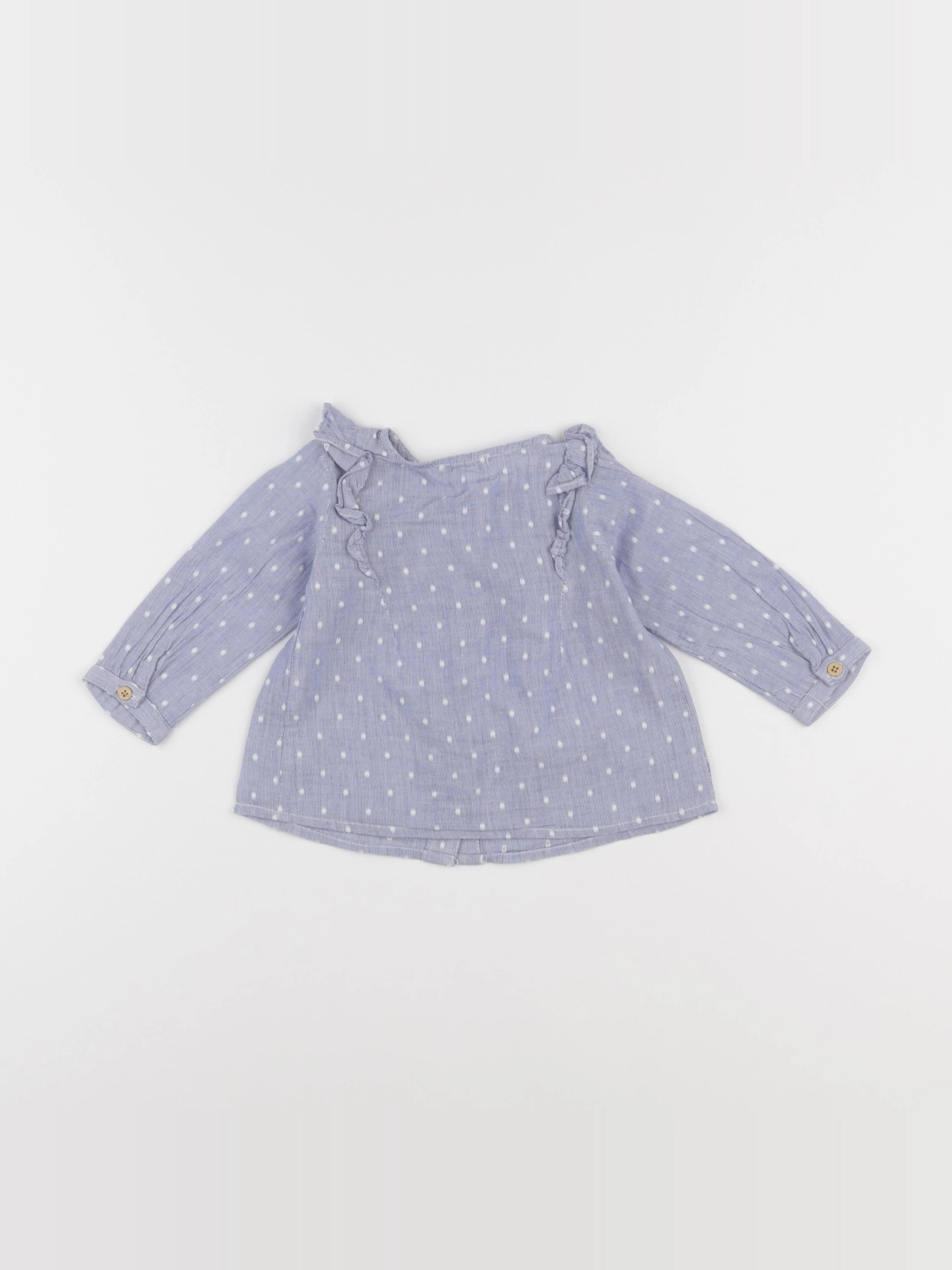 Vertbaudet - blouse bleu - 6 mois