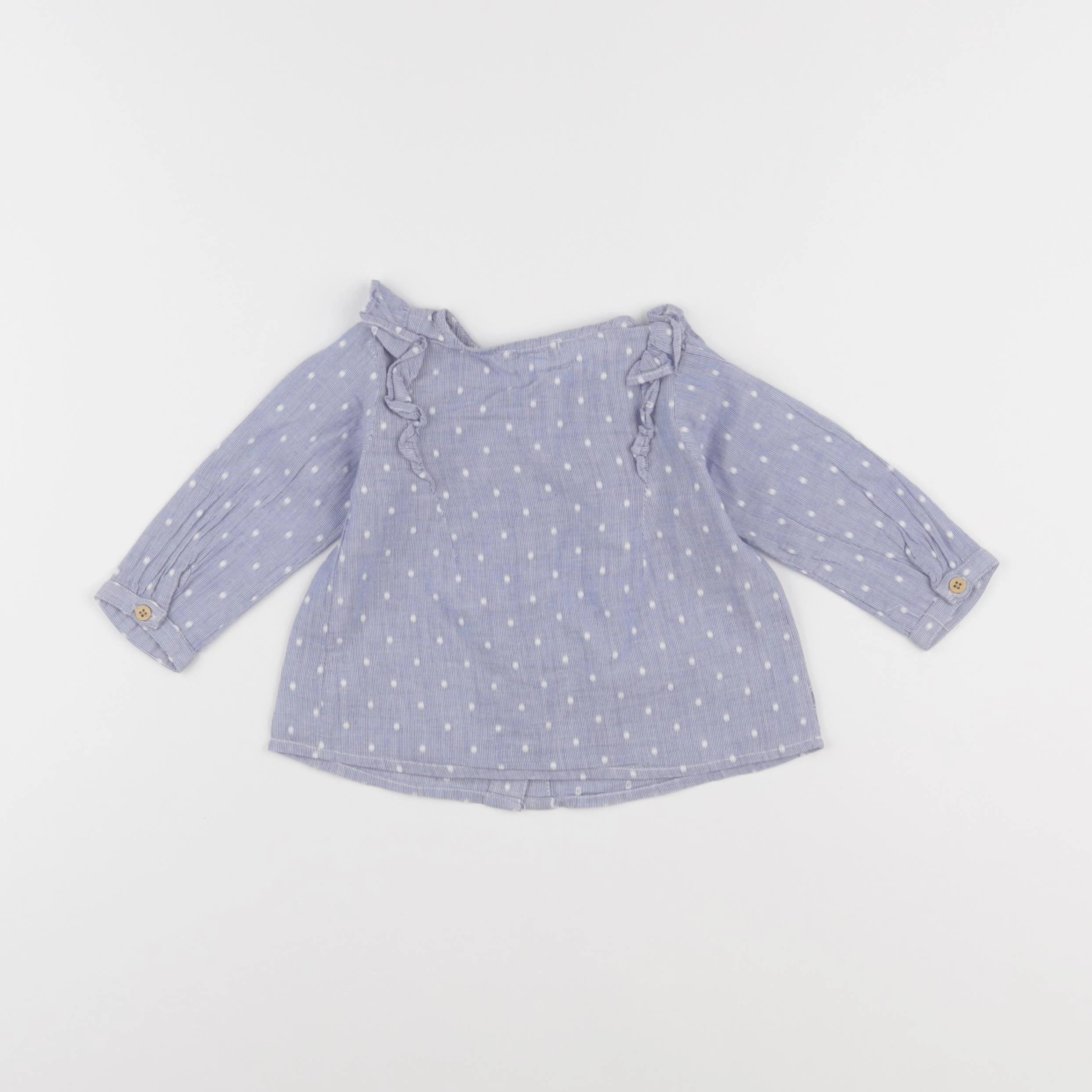 Vertbaudet - blouse bleu - 6 mois
