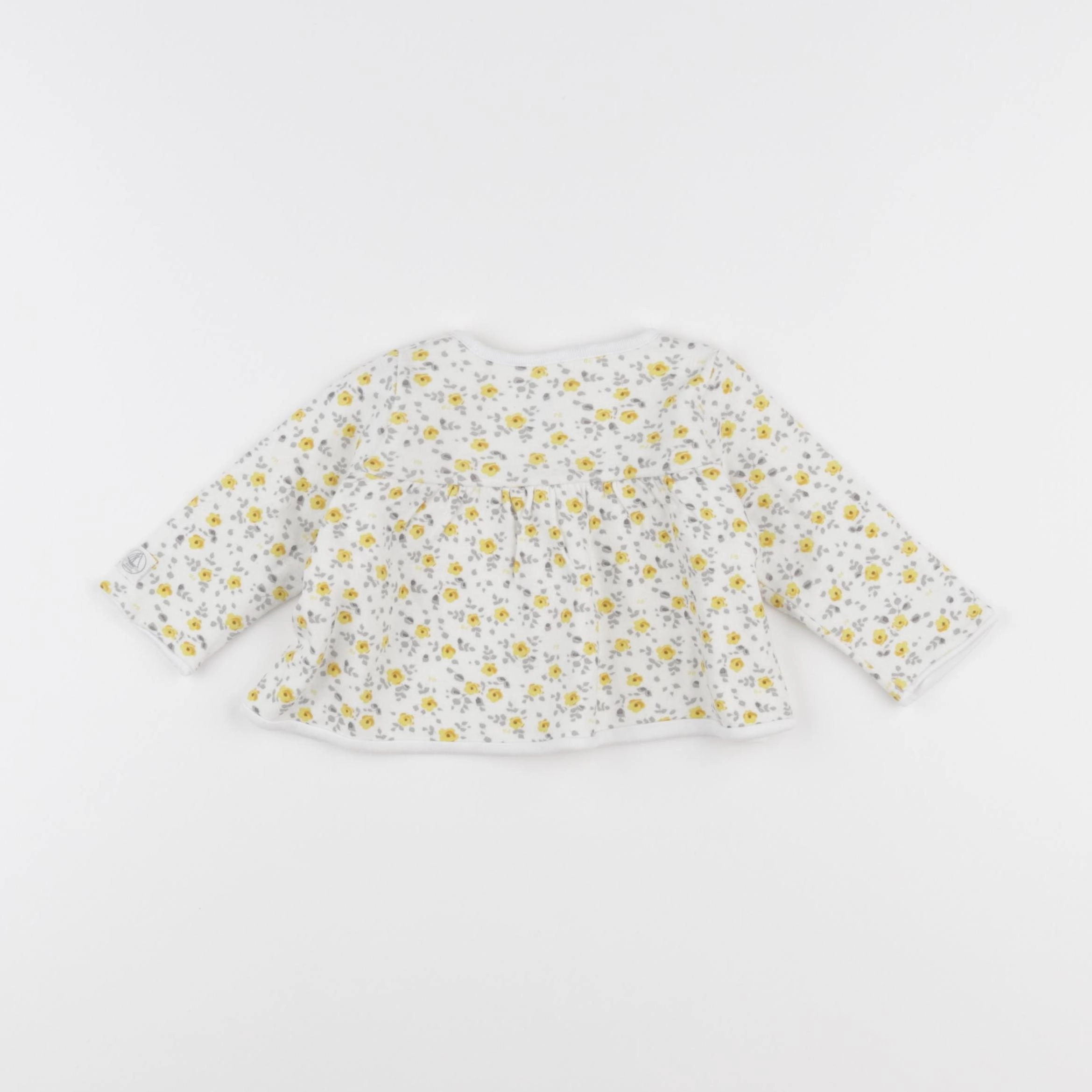 Petit Bateau - gilet blanc - 6 mois