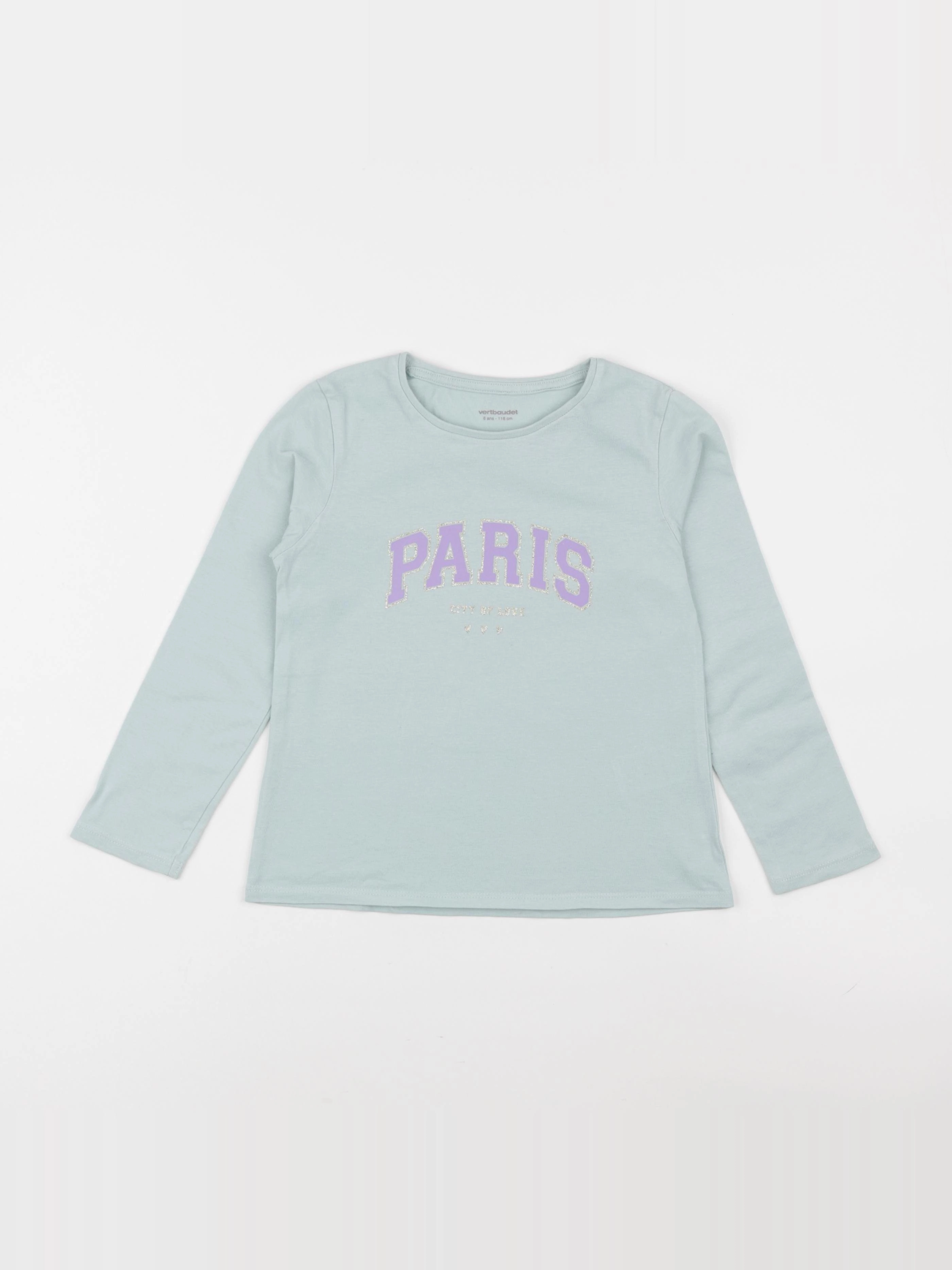 Vertbaudet - tee-shirt bleu - 6 ans