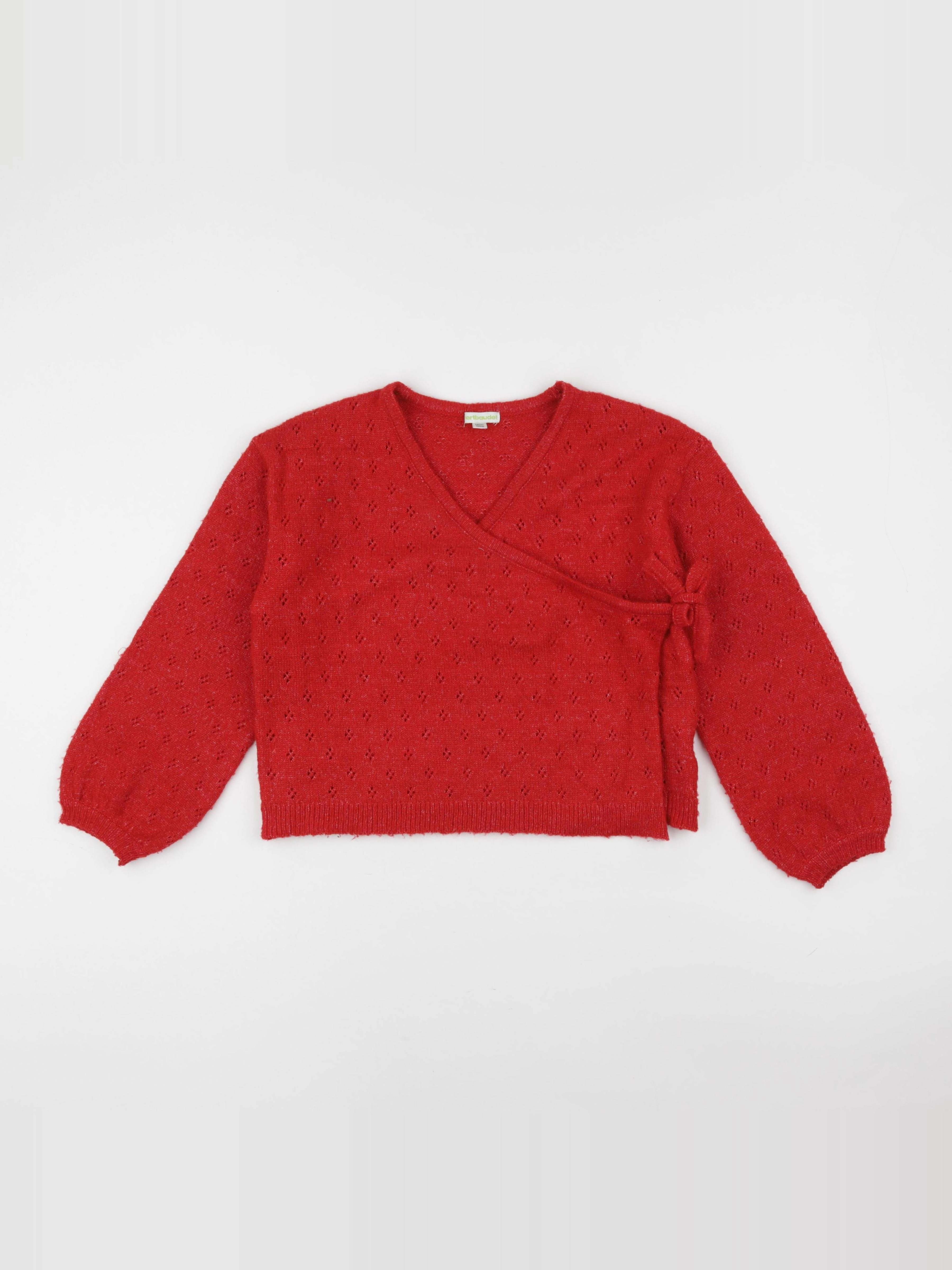 Vertbaudet - gilet rouge - 10 ans