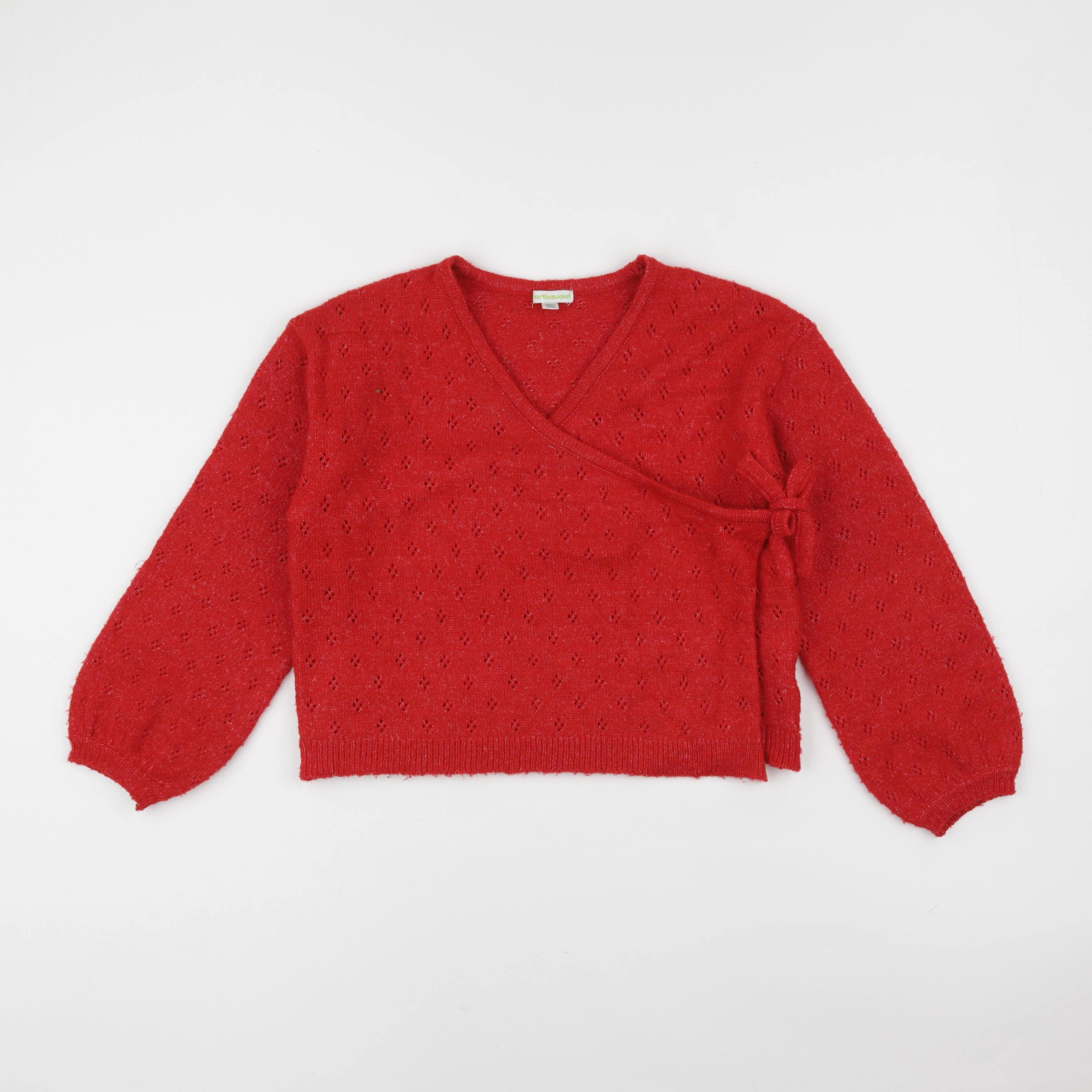 Vertbaudet - gilet rouge - 10 ans