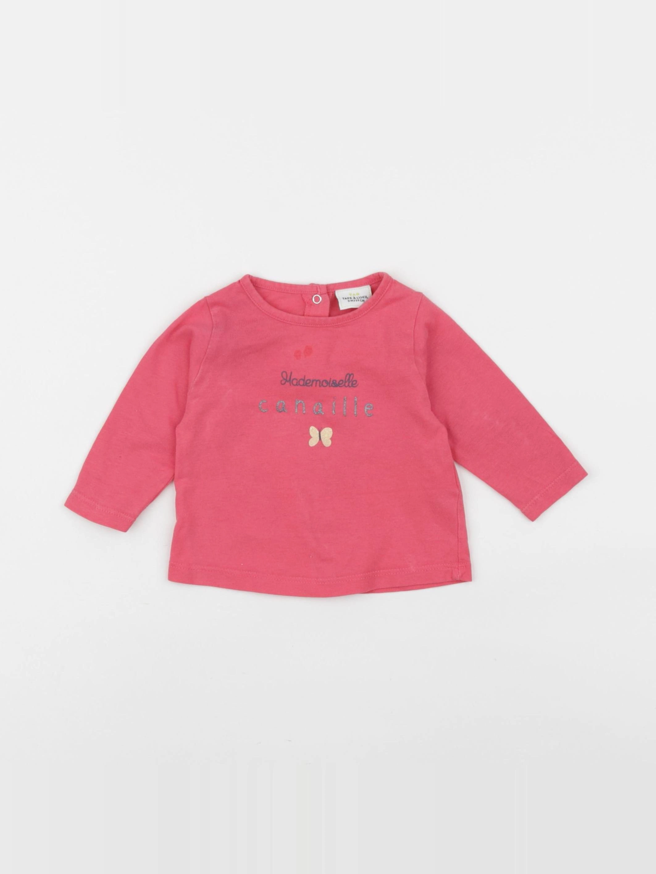 Tape à l'oeil - tee-shirt rose - 3 mois