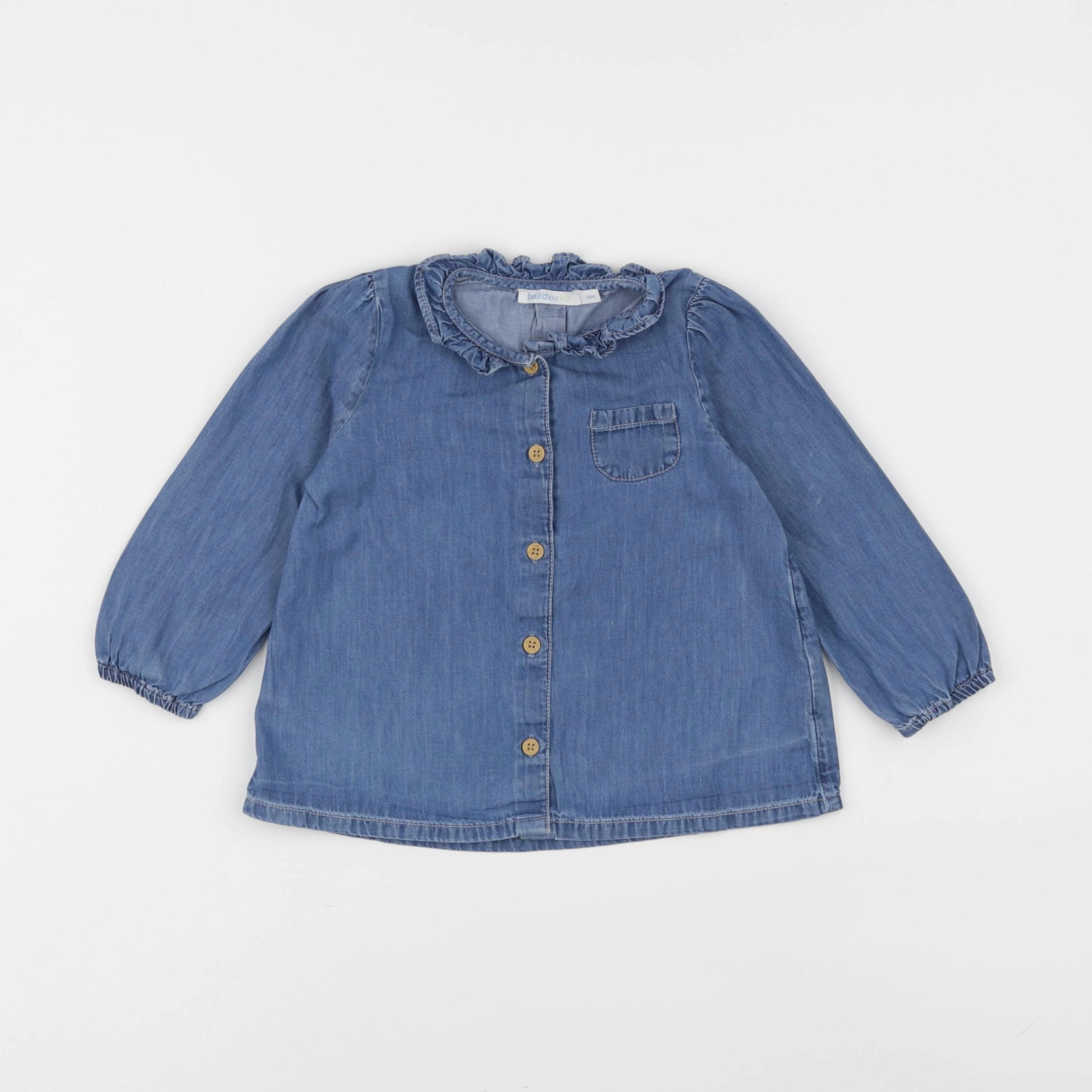 Boutchou - blouse bleu - 18 mois