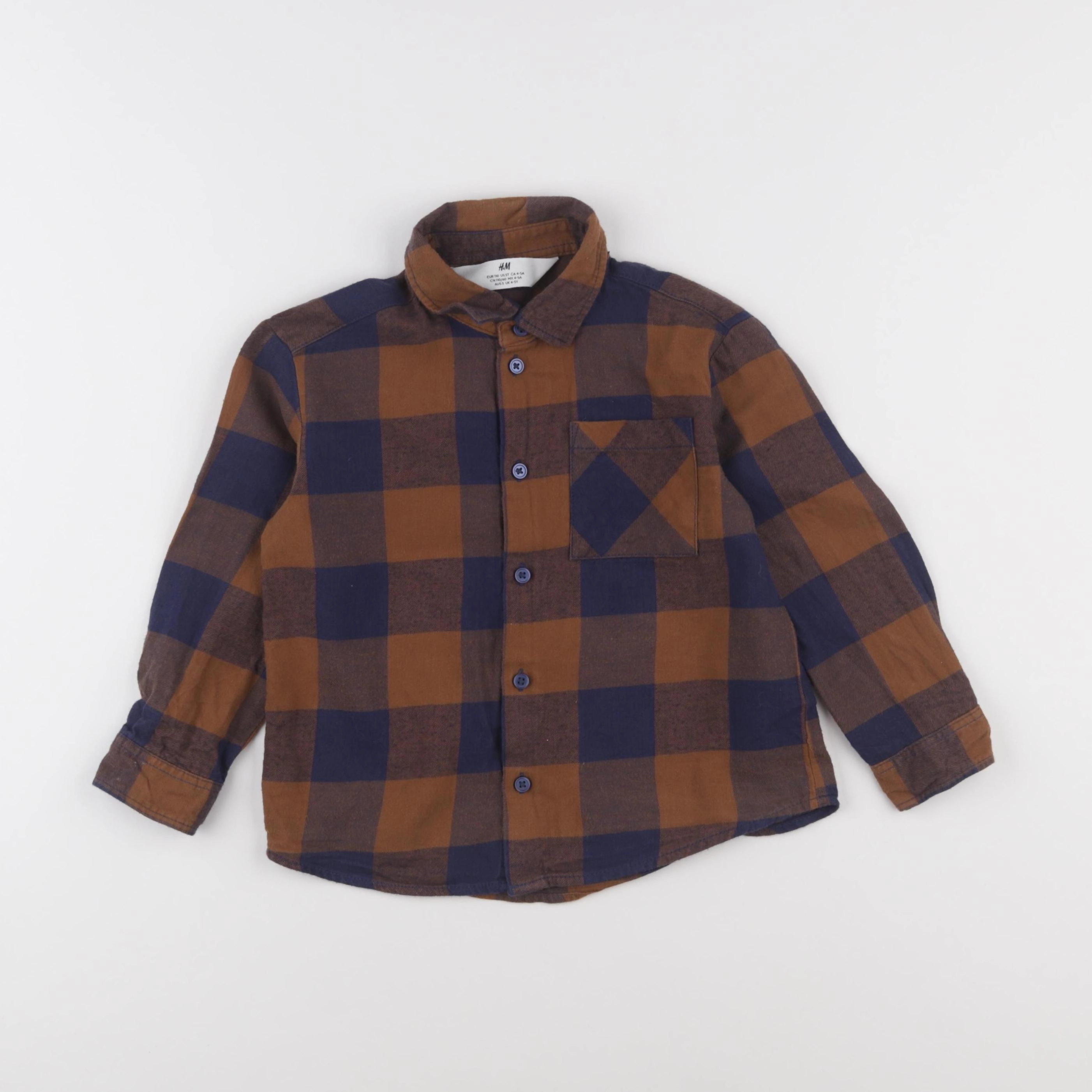 H&M - chemise marron - 4/5 ans