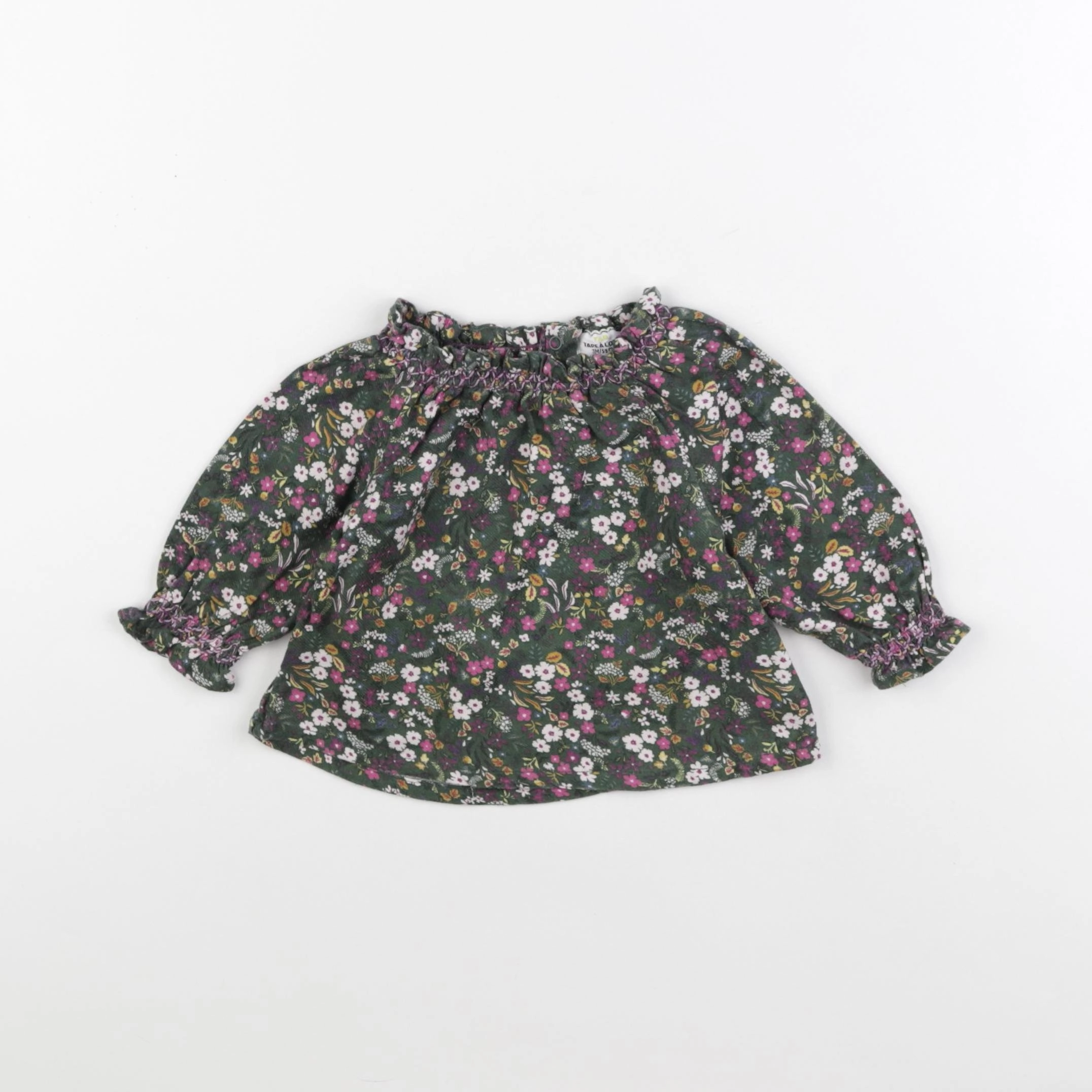 Tape à l'oeil - blouse vert - 3 mois