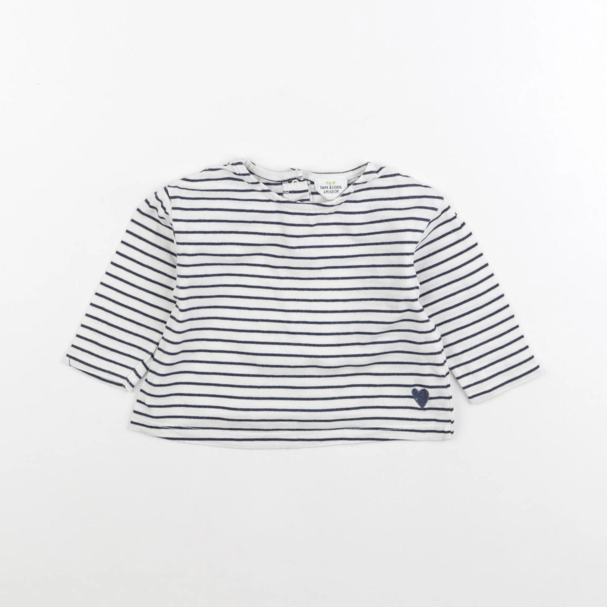 Tape à l'oeil - tee-shirt bleu - 6 mois
