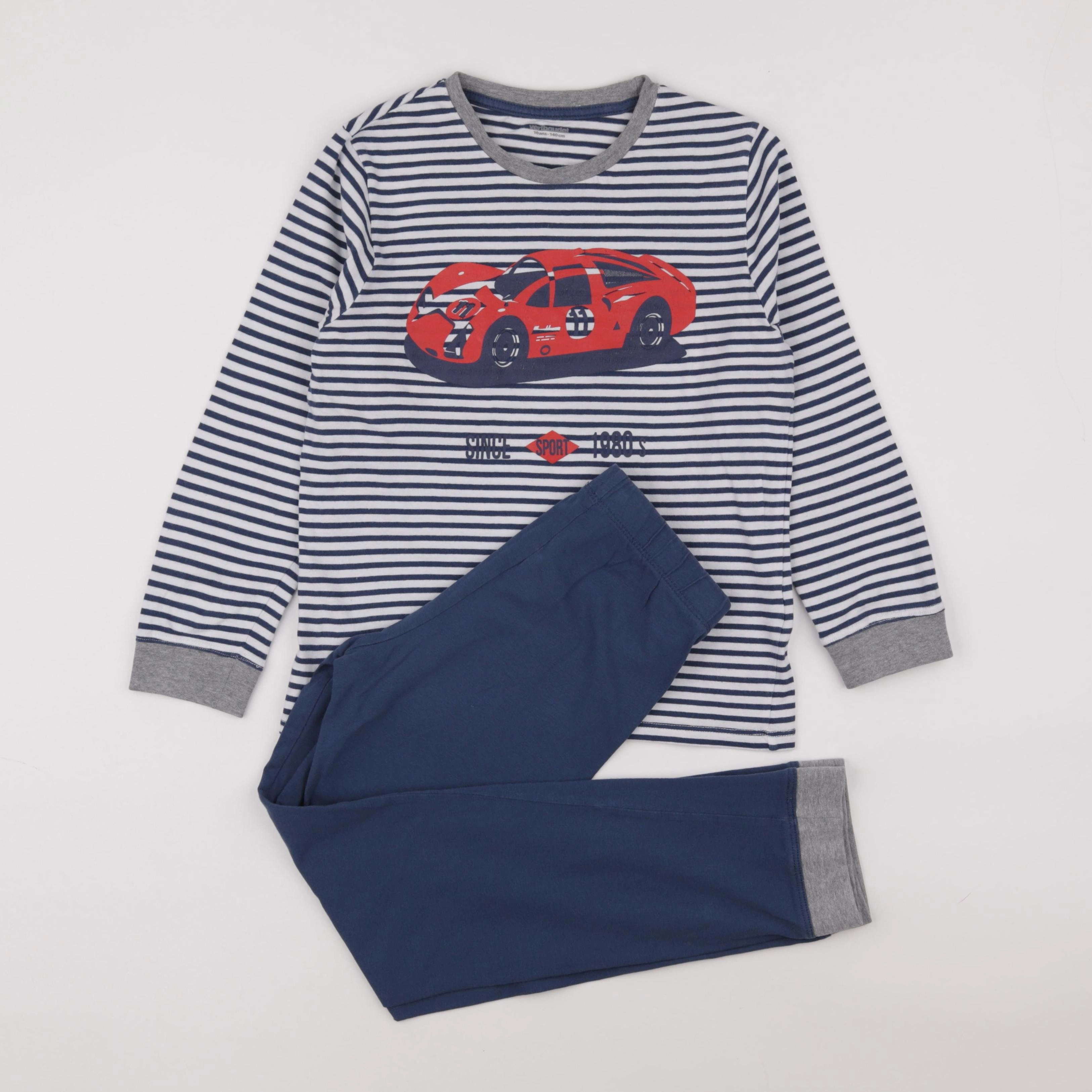 Vertbaudet - pyjama coton bleu - 10 ans