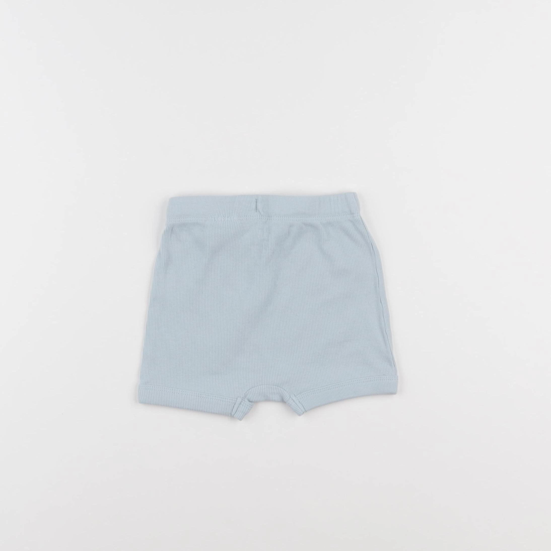 H&M - short bleu - 9/12 mois