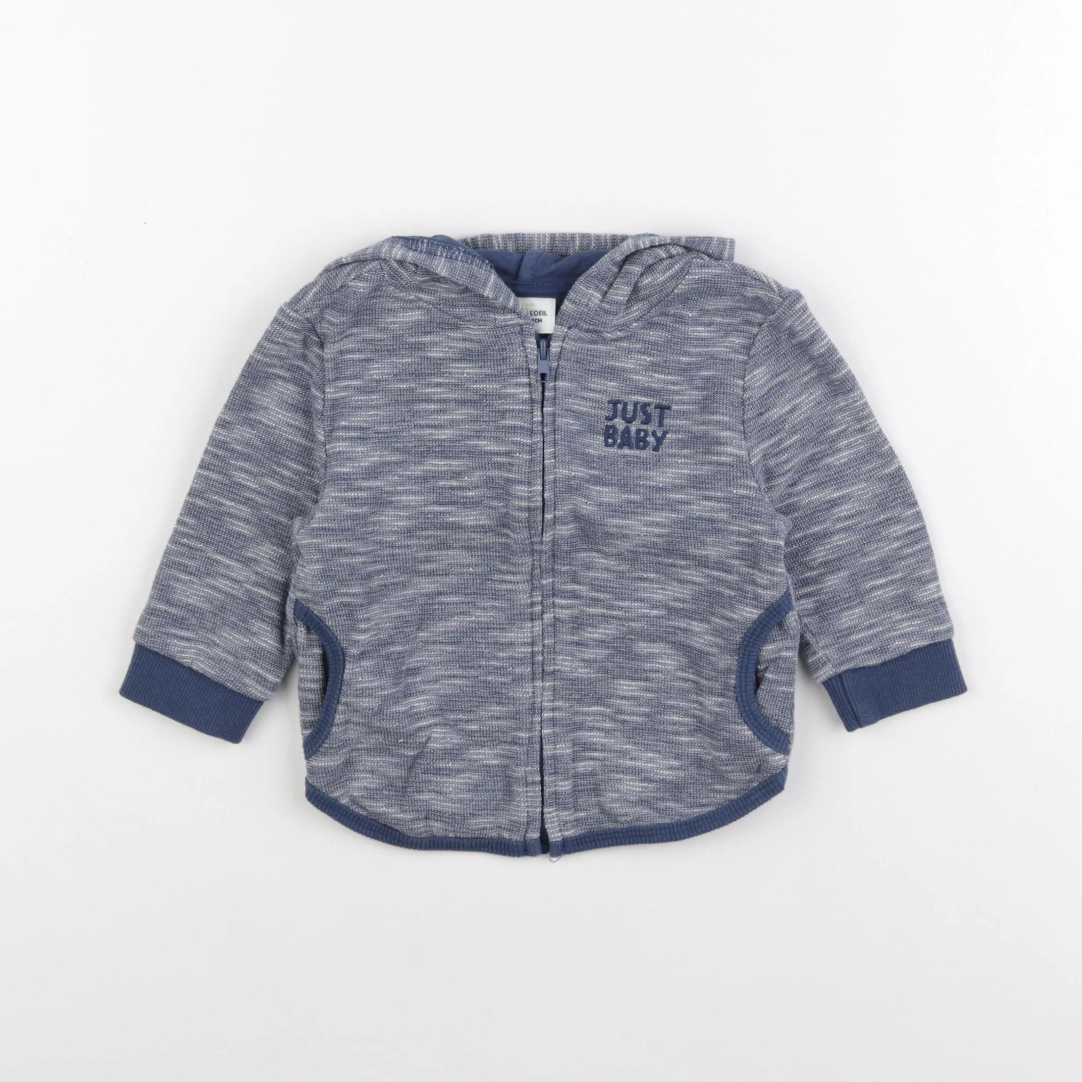 Tape à l'oeil - sweat bleu - 12 mois