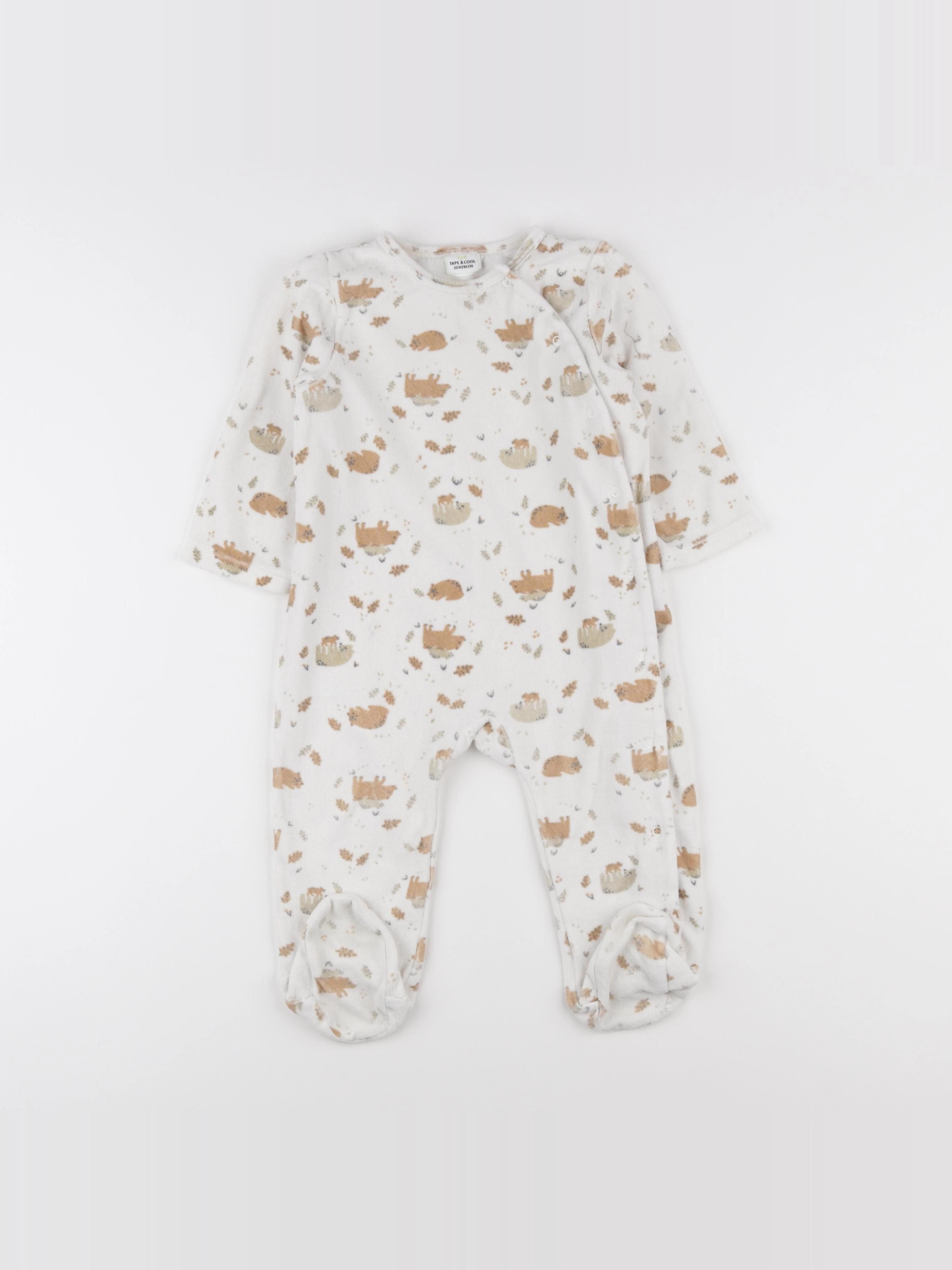Tape à l'oeil - pyjama velours beige - 24 mois