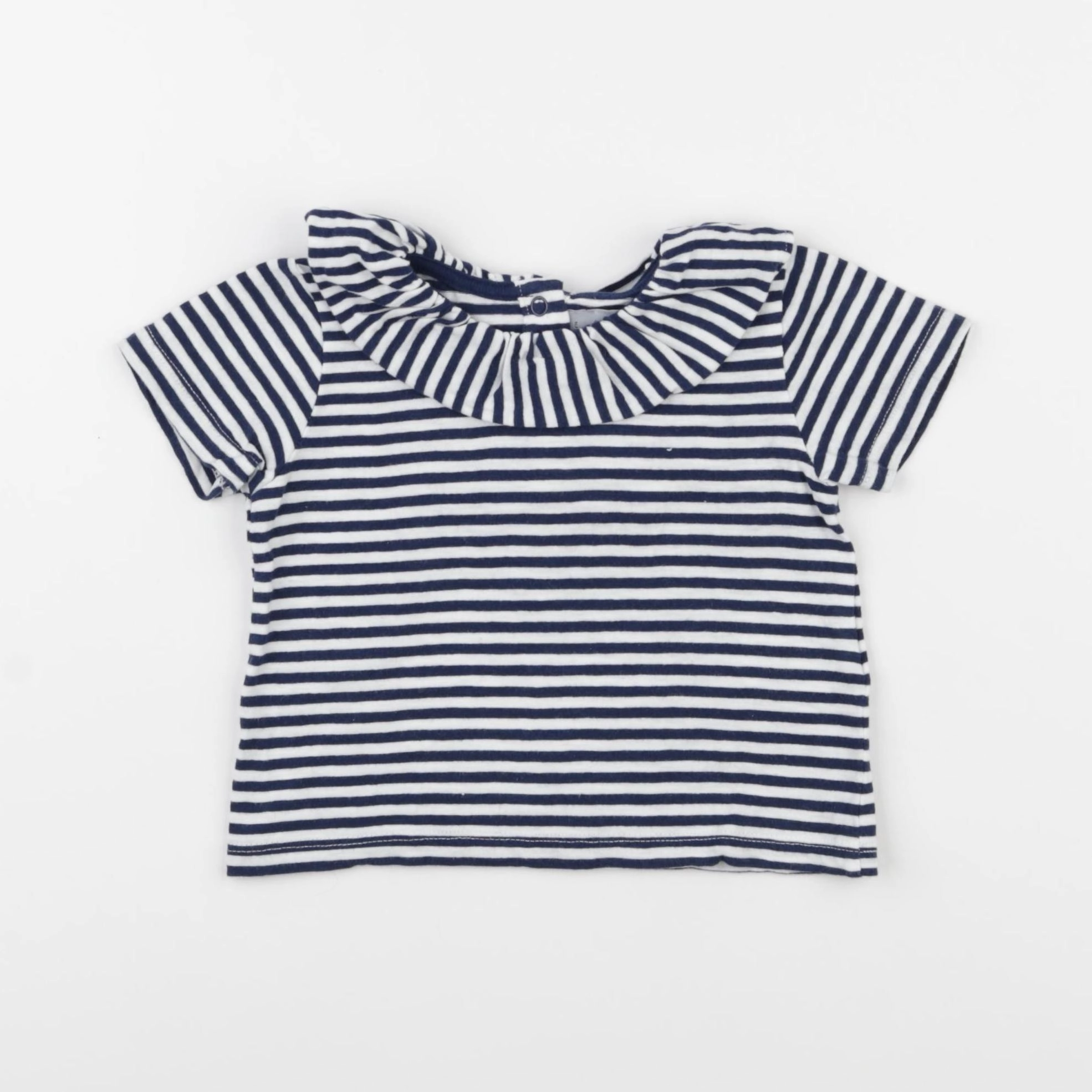 Petit Bateau - tee-shirt bleu - 12 mois