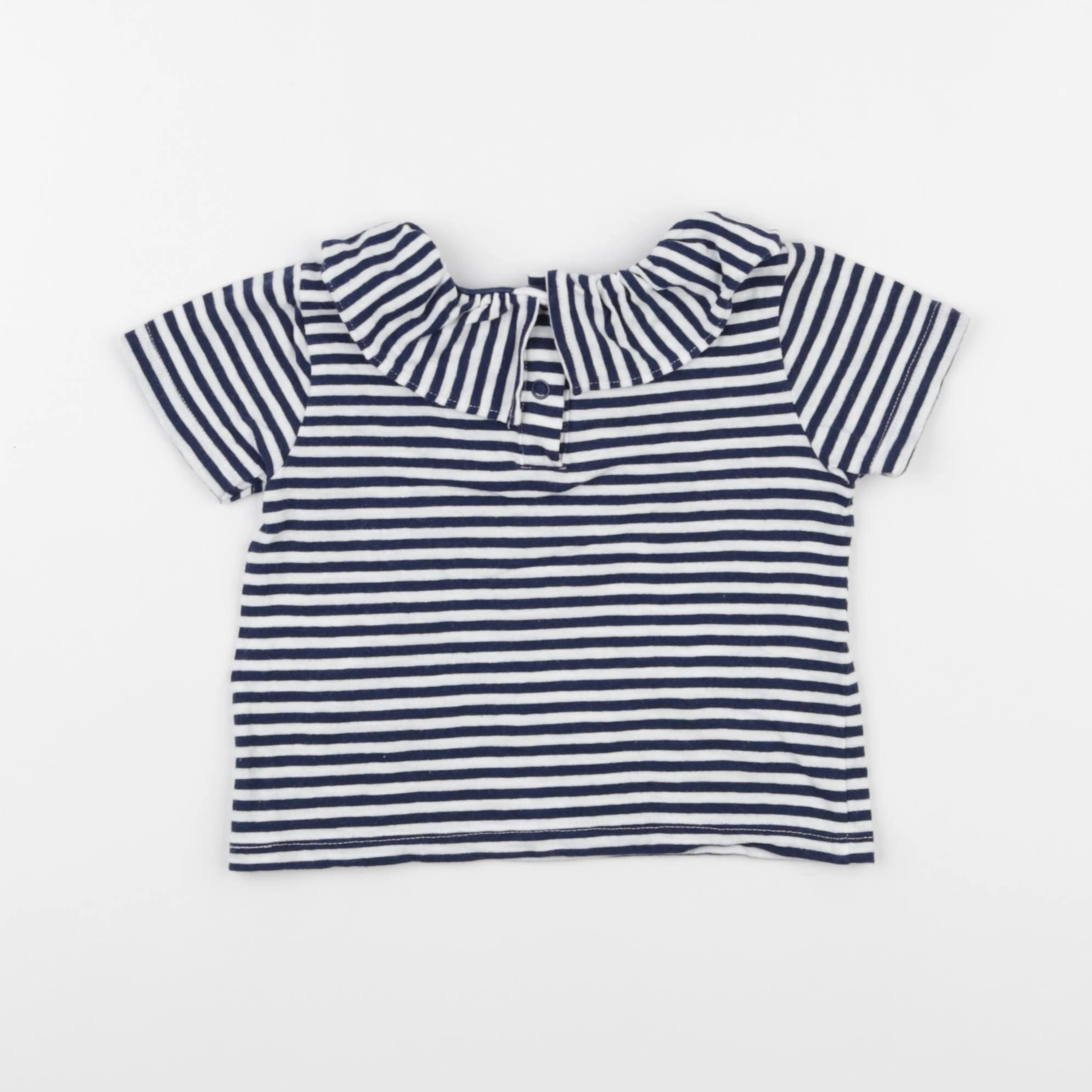 Petit Bateau - tee-shirt bleu - 12 mois
