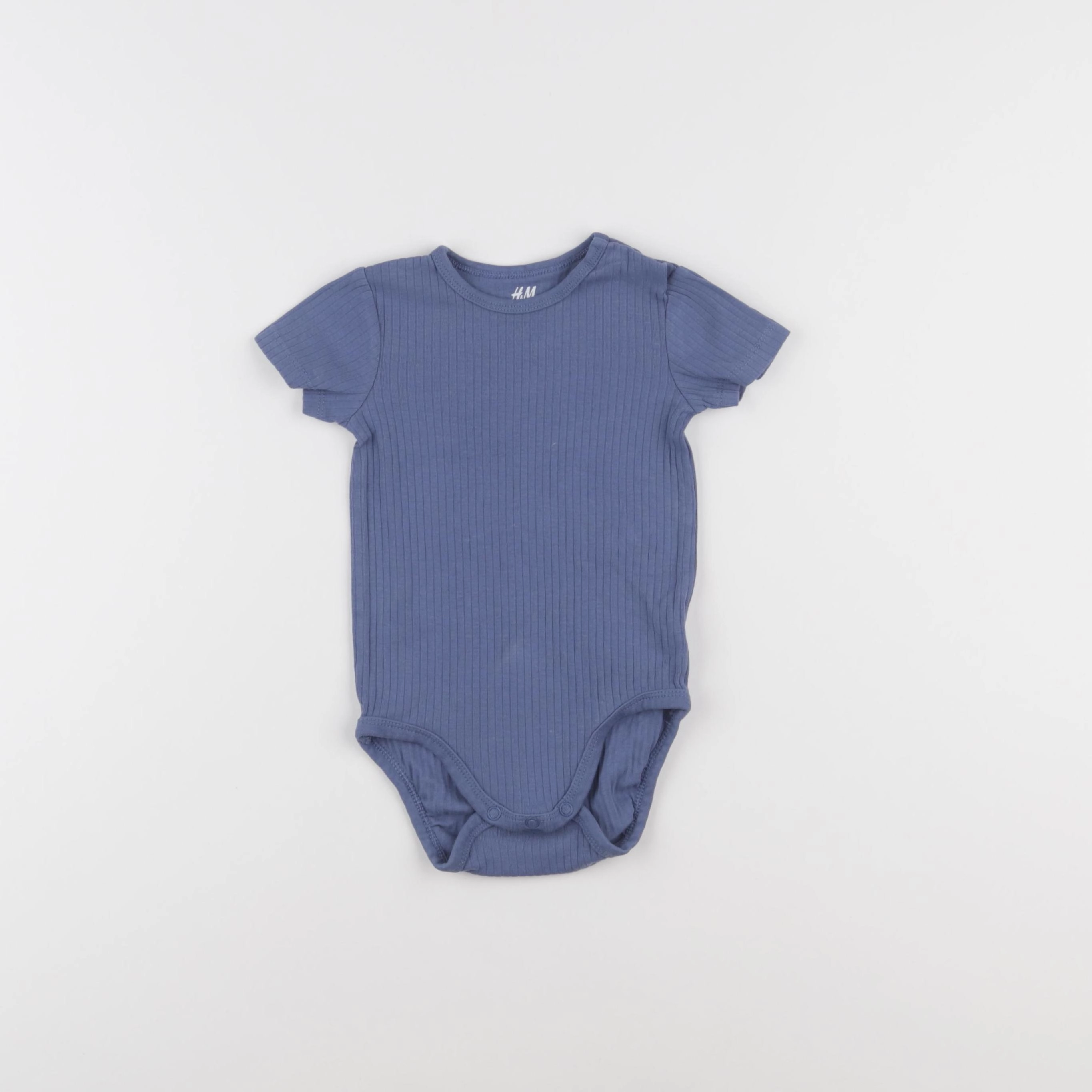 H&M - body bleu - 9/12 mois