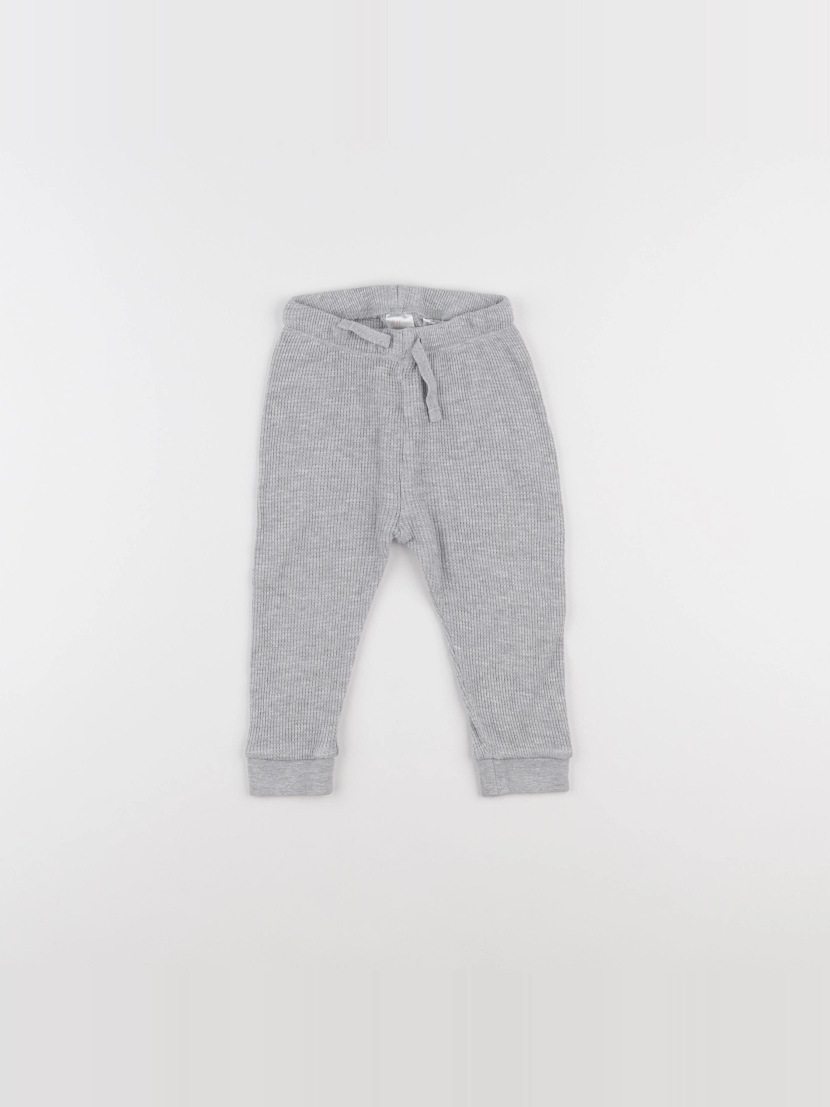 H&M - pantalon gris - 9/12 mois