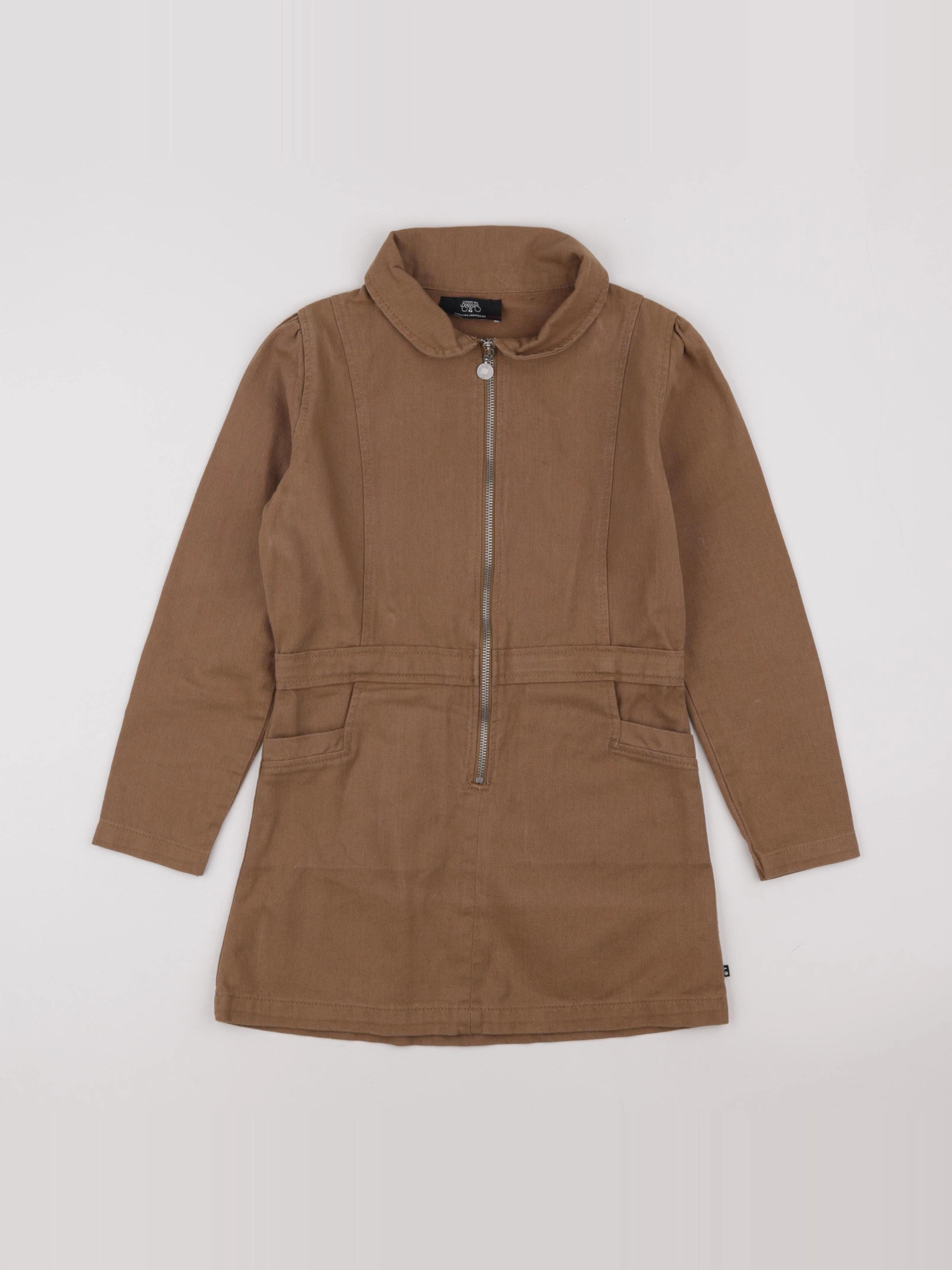 Le temps des cerises  - robe imprimé au dos marron - 8 ans