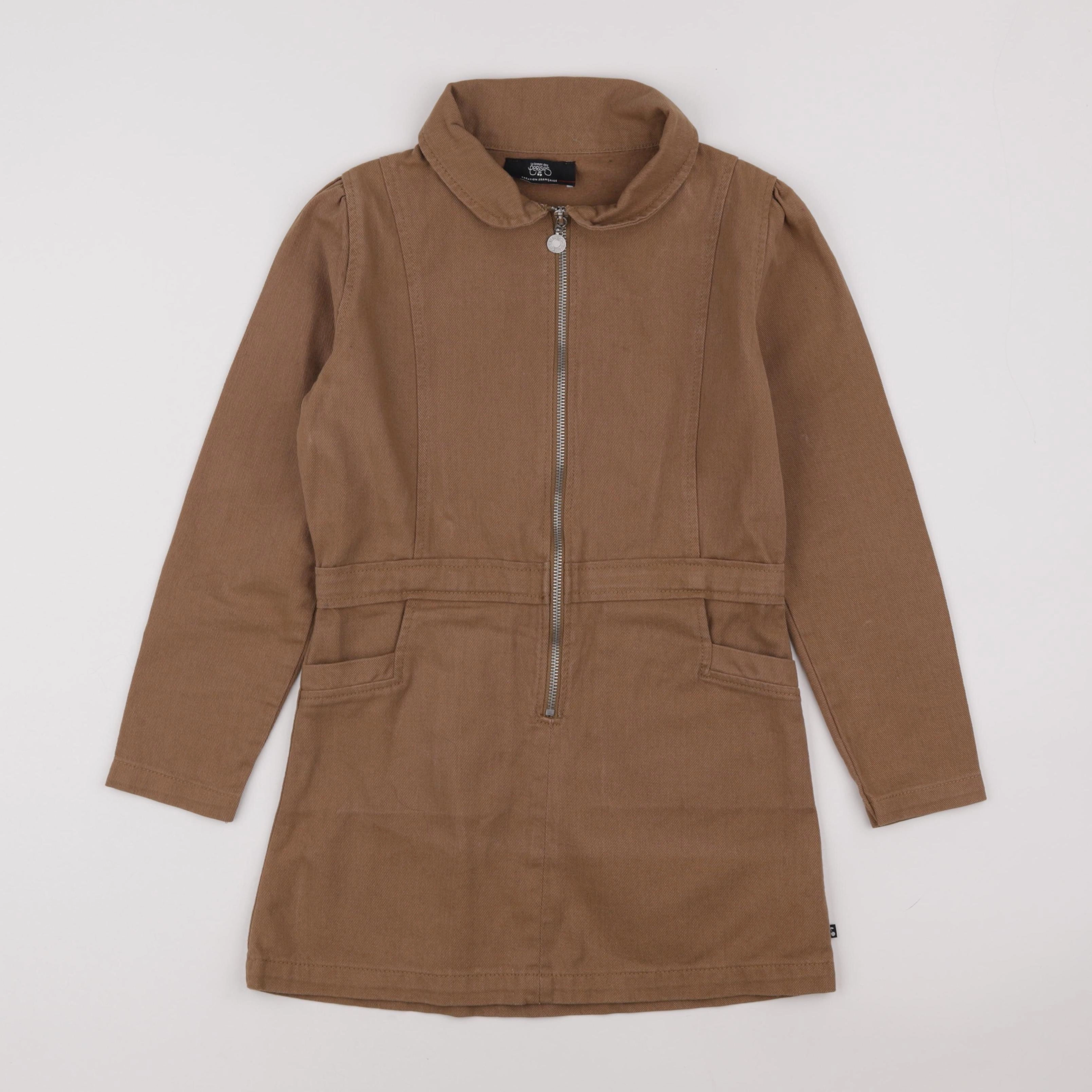 Le temps des cerises  - robe imprimé au dos marron - 8 ans
