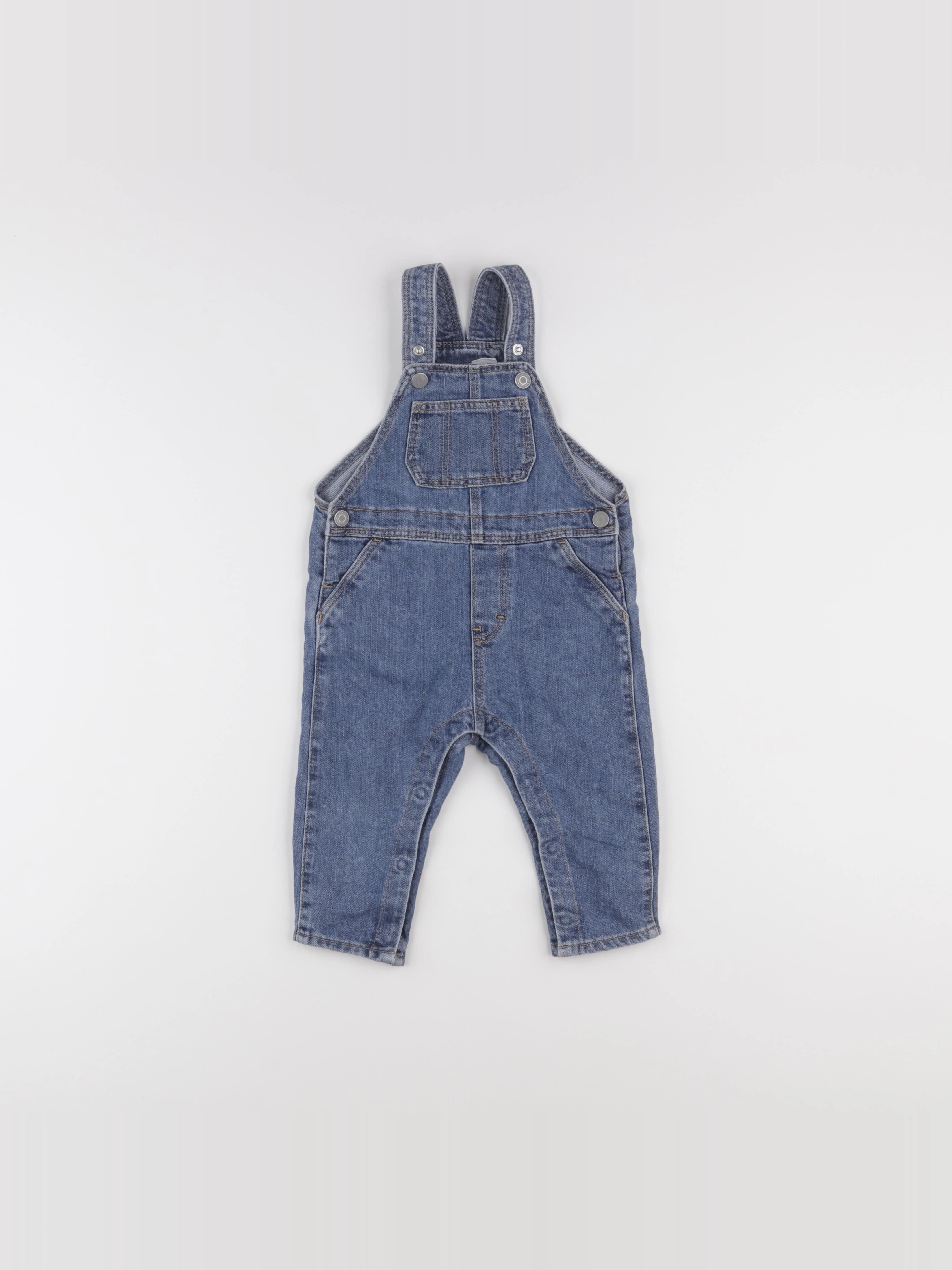 H&M - salopette bleu - 9/12 mois