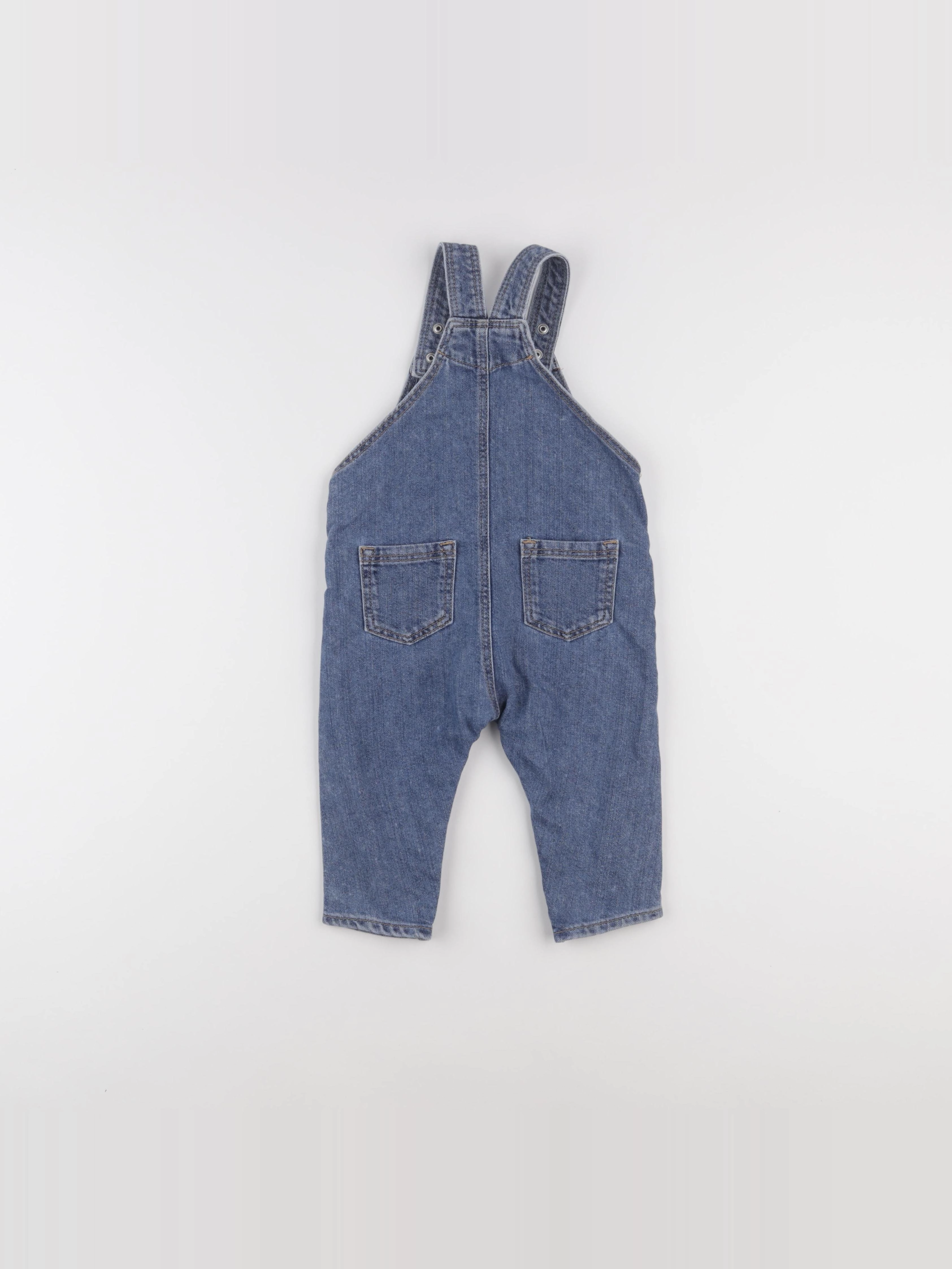 H&M - salopette bleu - 9/12 mois