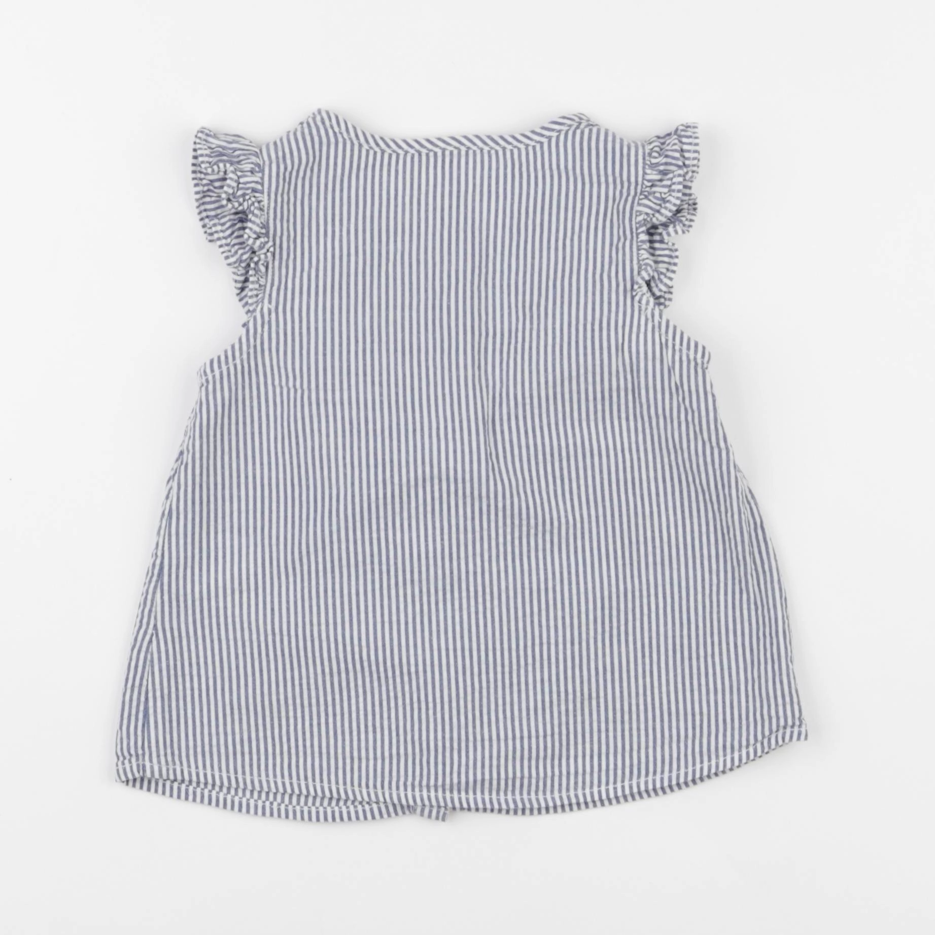 H&M - blouse bleu - 12/18 mois