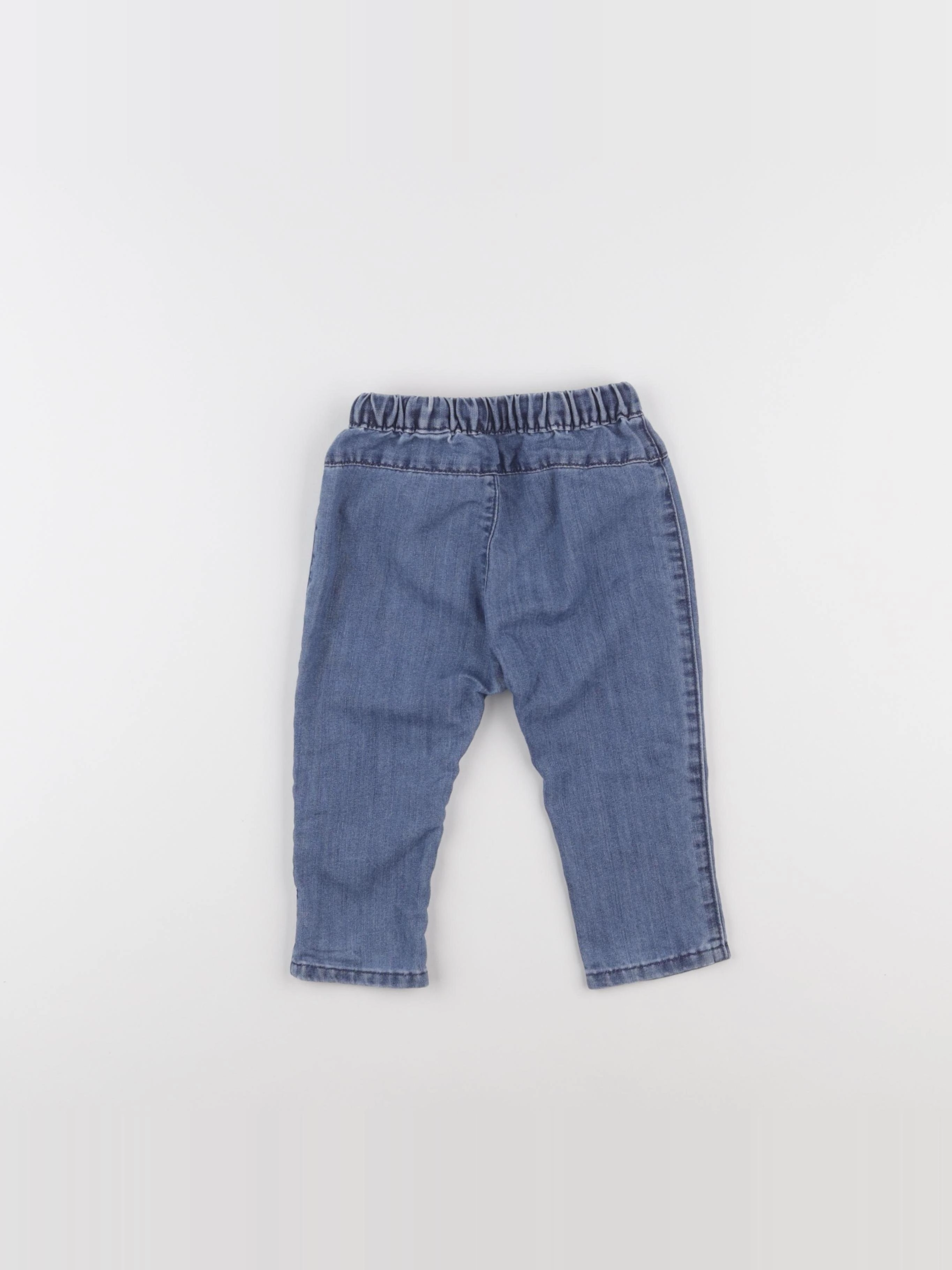 H&M - jean bleu - 9/12 mois