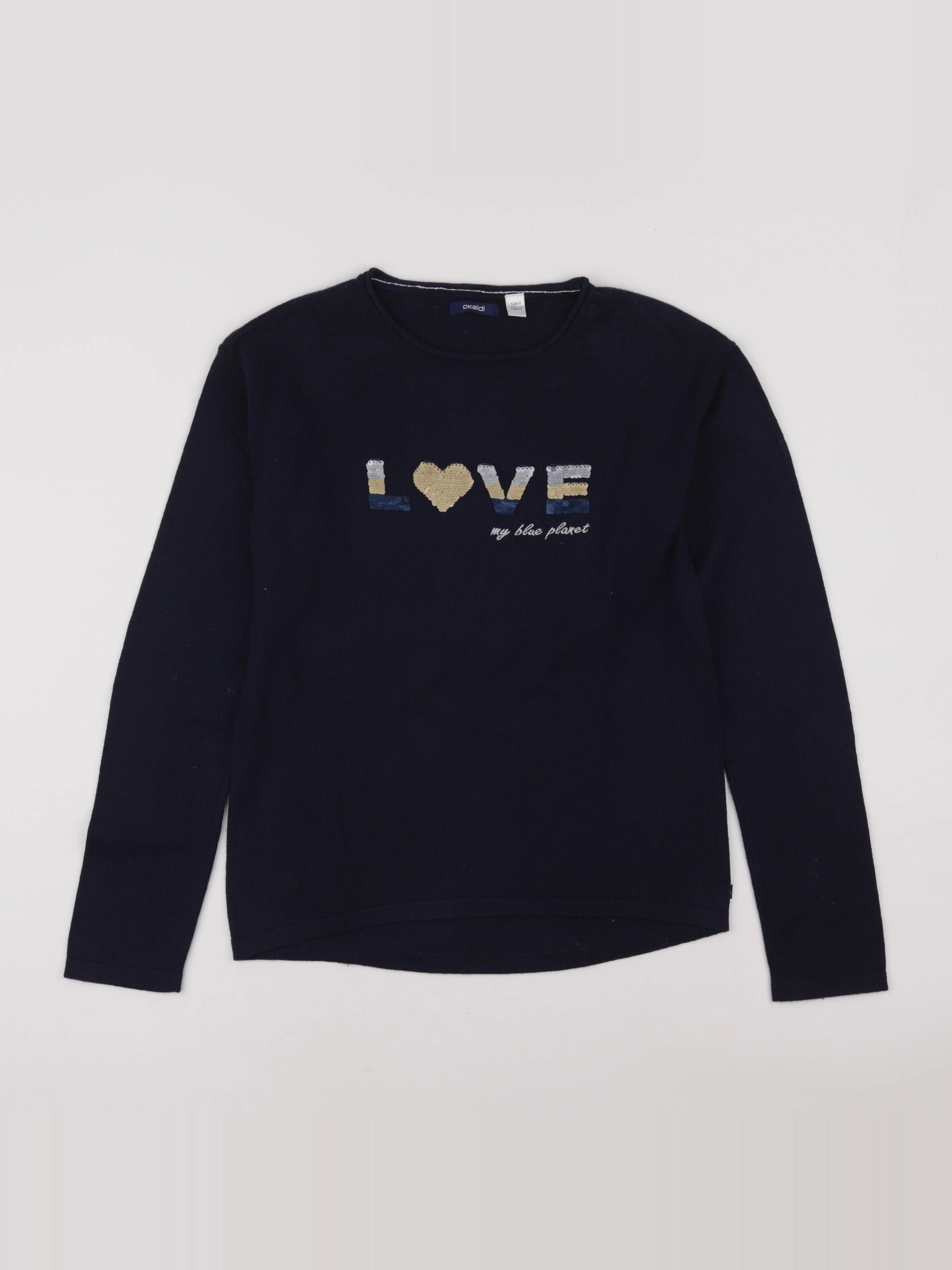 Okaidi - pull bleu - 12 ans