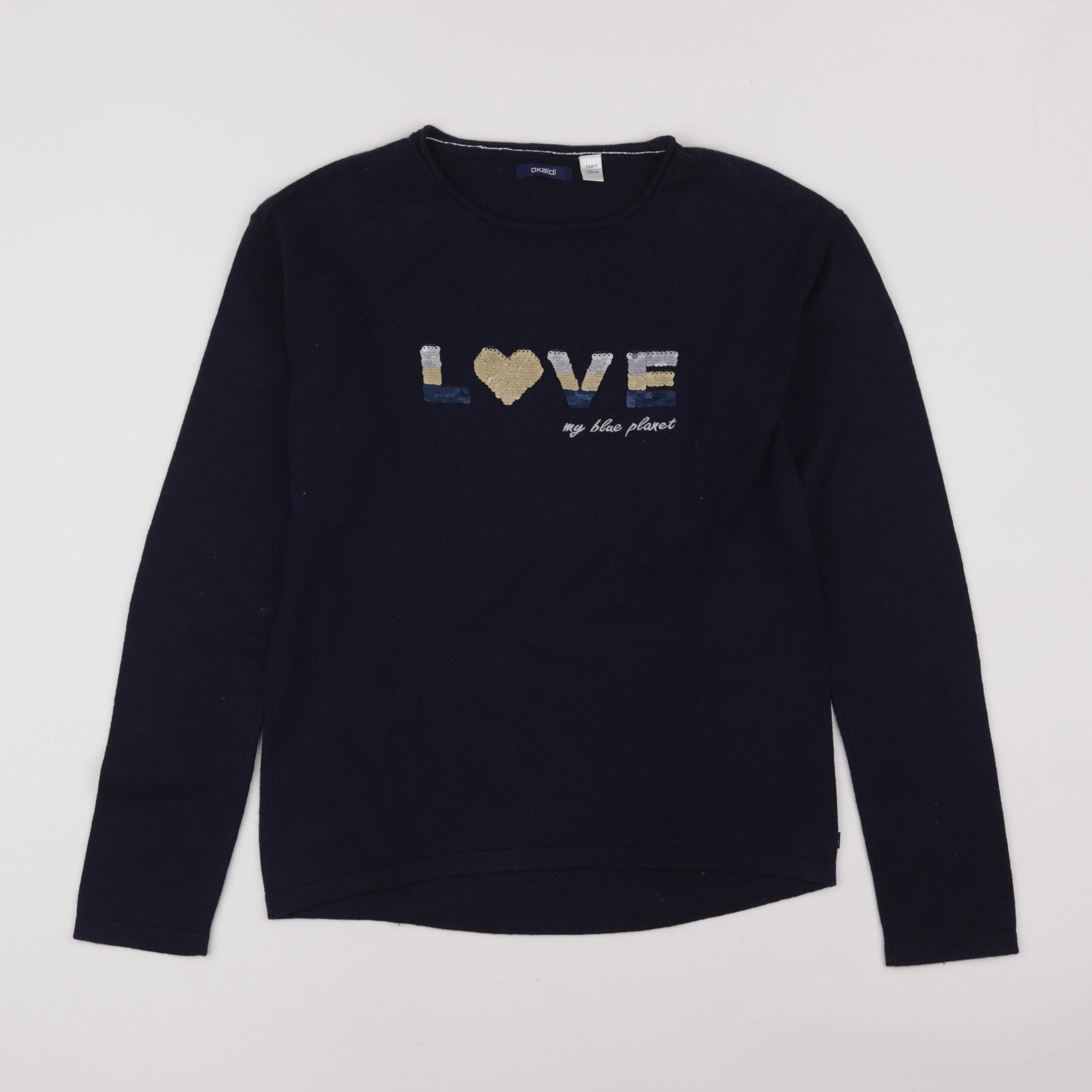 Okaidi - pull bleu - 12 ans
