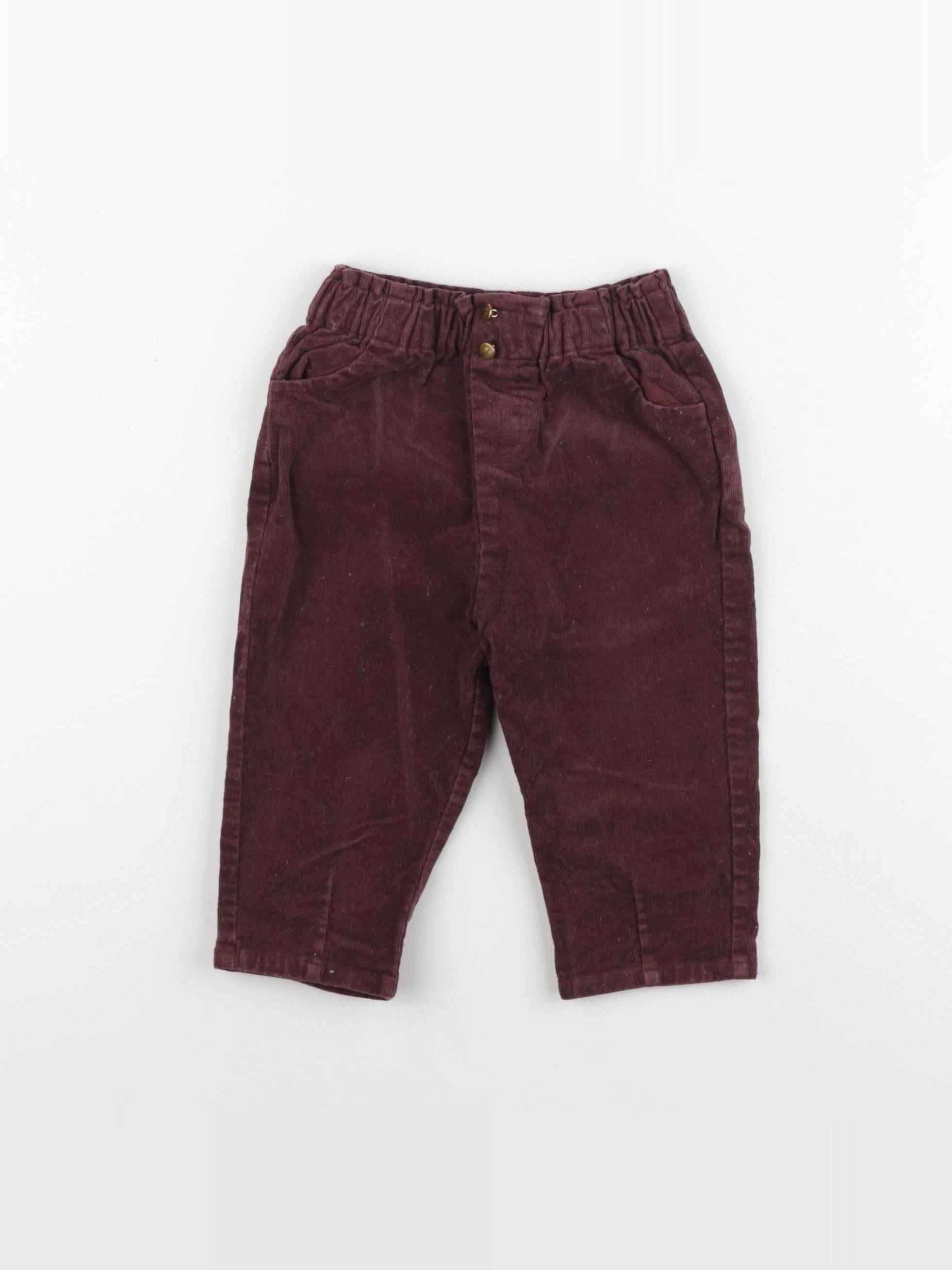 Vertbaudet - pantalon rouge - 18 mois