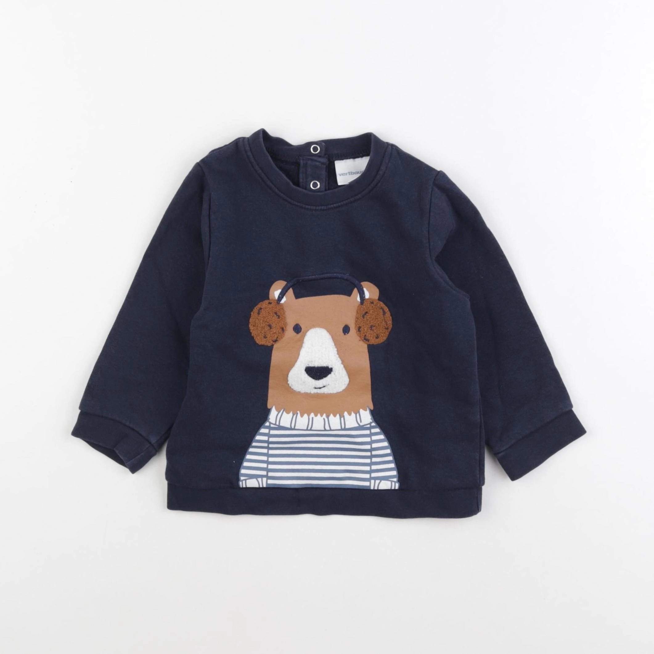 Vertbaudet - sweat bleu - 18 mois